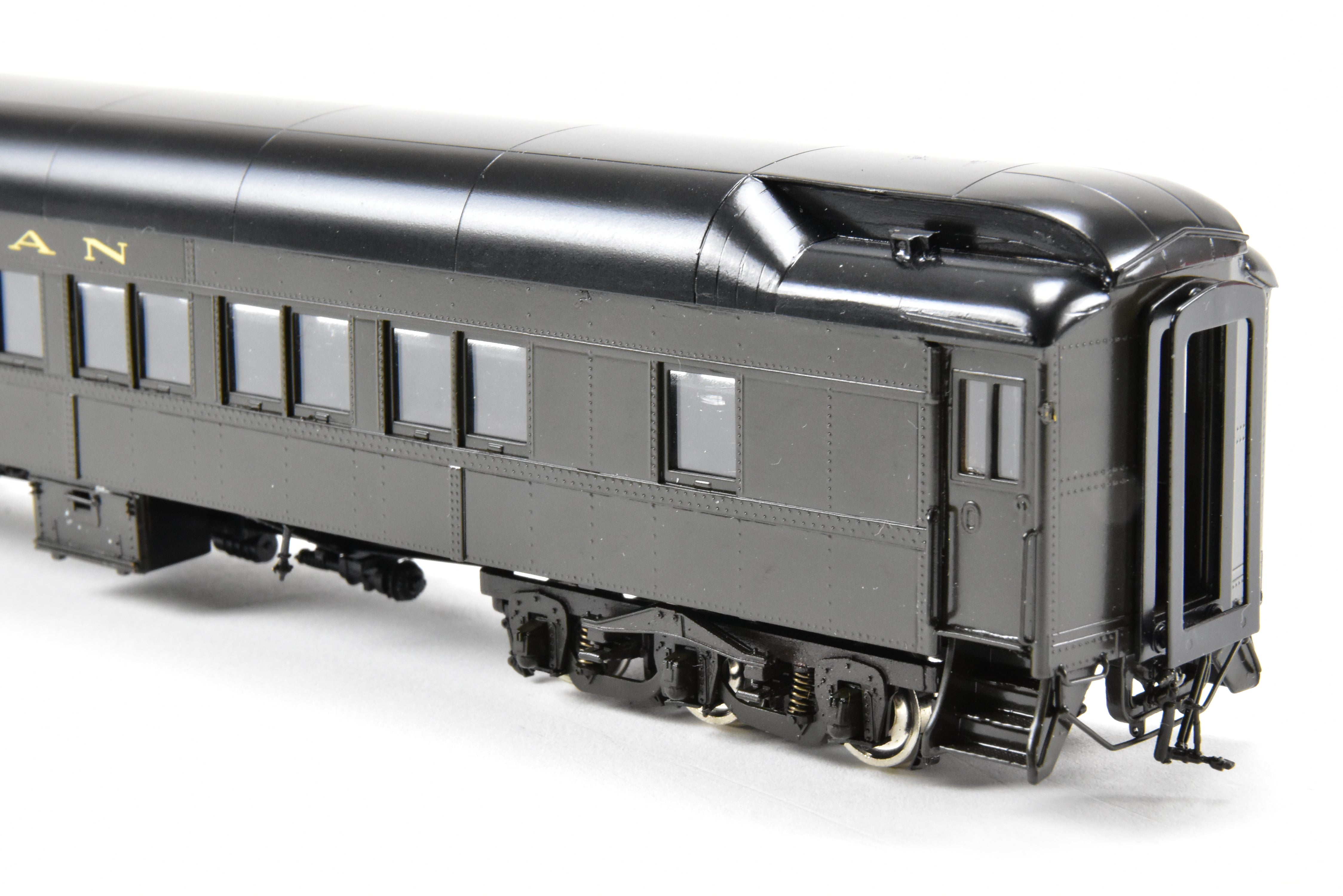 HO Scale Brass Precision Scale Co. Pullman 80-Foot Sleeper Model with 10-1-2 Plan 3585a, Featuring Mechanical Air Brine Equipment and Factory Lettering for Pullman