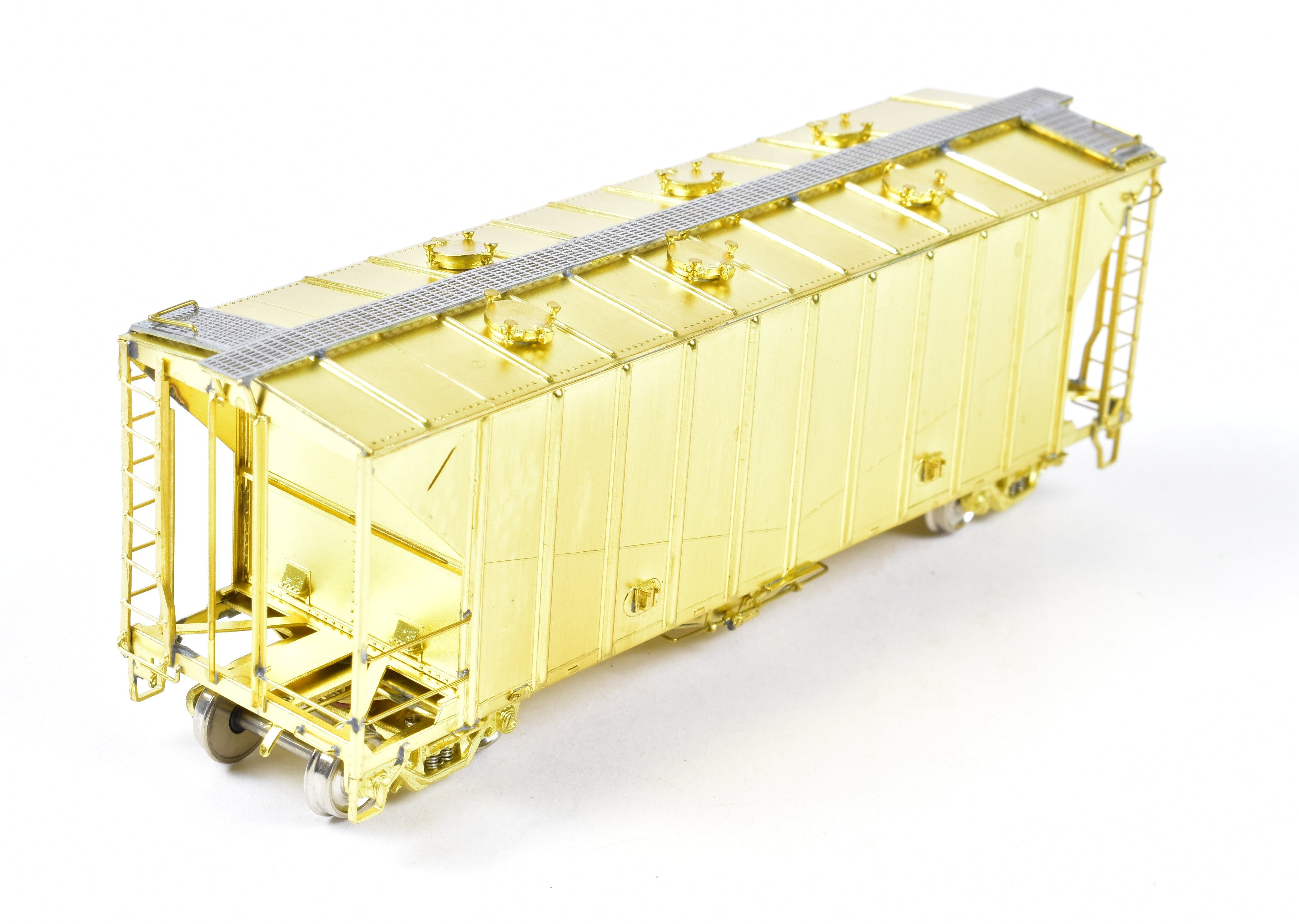 1965 HO Brass Airslide Covered Hopper by OMI w/ Tri - Angular Gussets