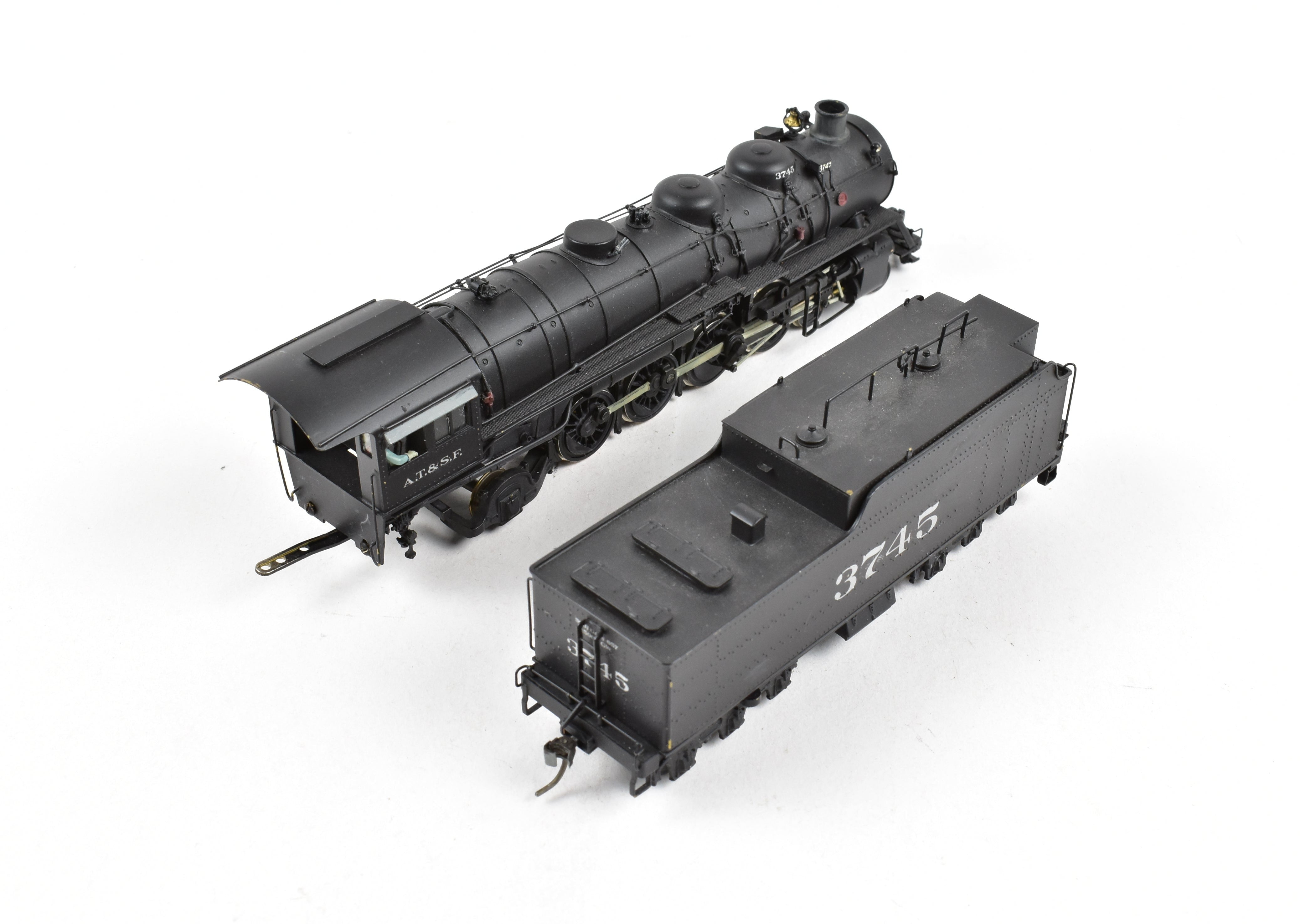 HO Scale Brass Model Train - Balboa ATSF - Santa Fe 3700 Class 4-8-2 Mountain Steam Locomotive CP #3745