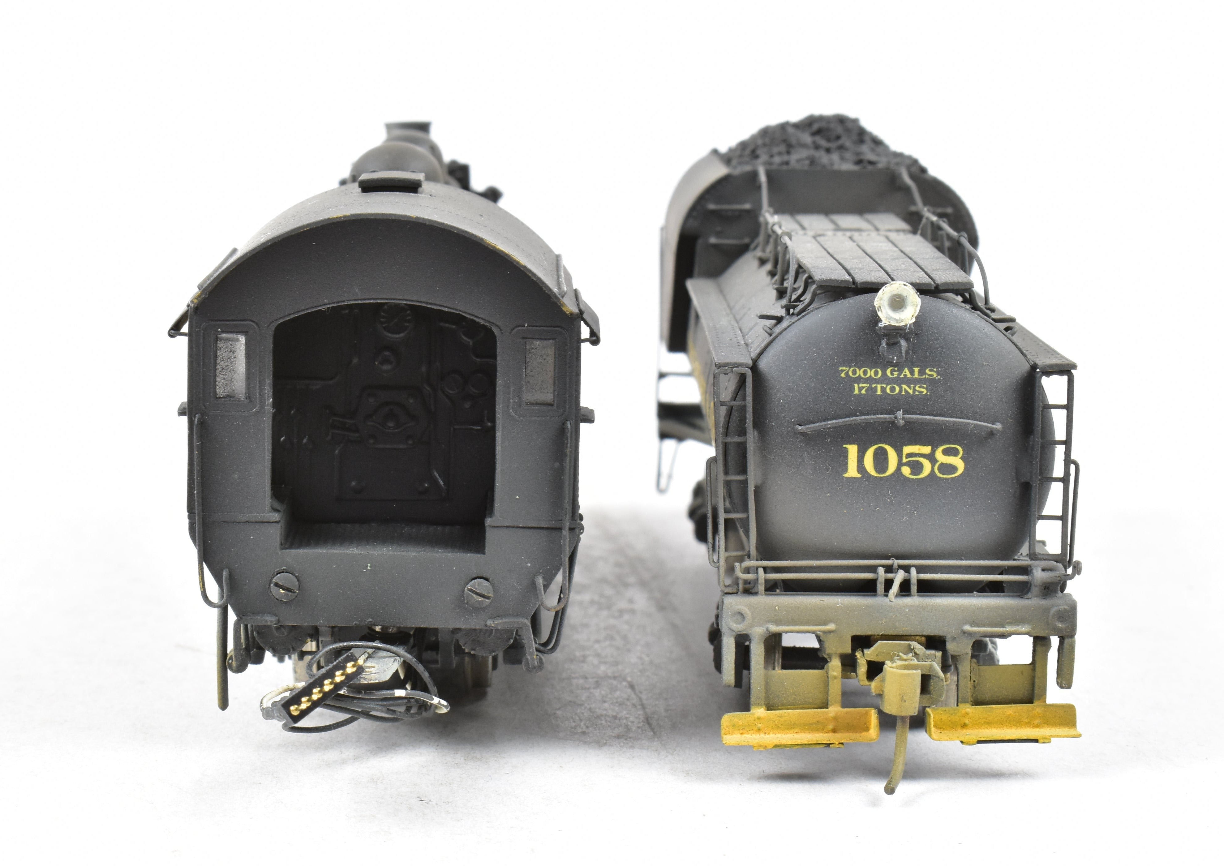HO Scale Brass Model Train - Overland Models C&O (Chesapeake & Ohio) G - 9 2 - 8 - 0 CP Weathered Locomotive No. 1058 with DCC and Sound Function