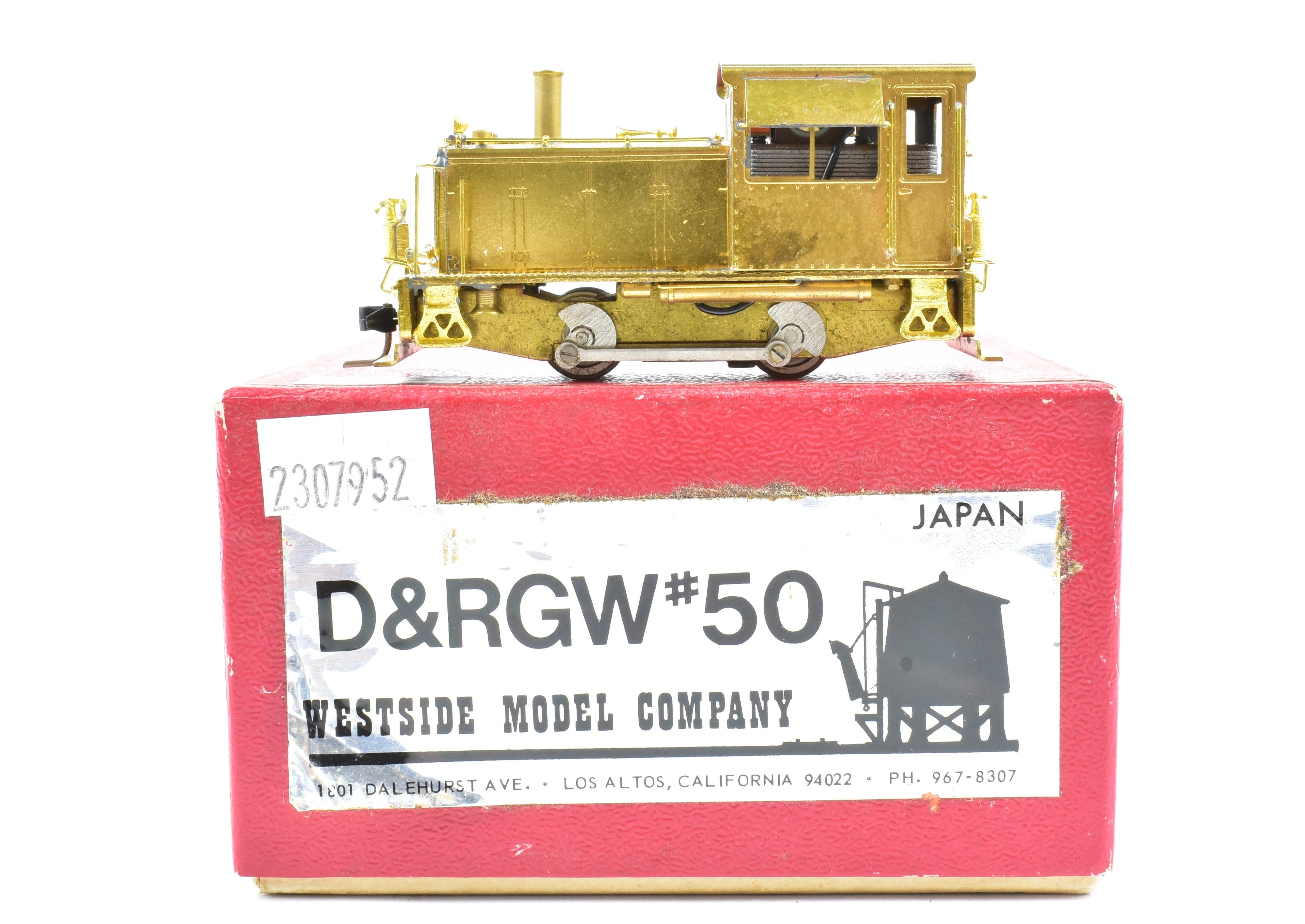 HOn3 Scale Brass Model of Westside Model Co.'s D&RGW - Denver & Rio Grande Western Diesel Switcher Locomotive #50