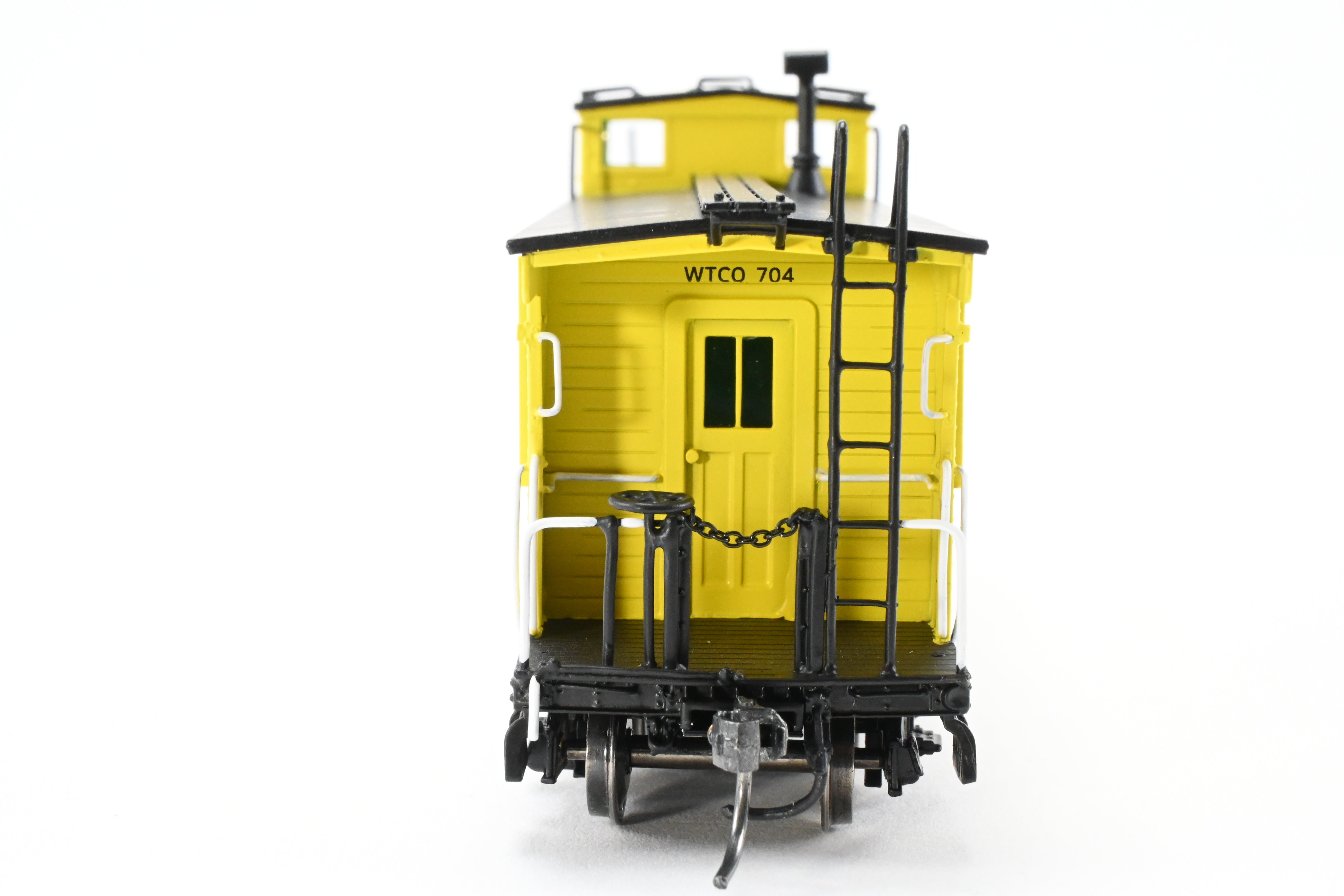 High - Quality HO Scale New Brass NBL - North Bank Line Weyerhaeuser Timber Caboose Model #704 FP in Bright Yellow