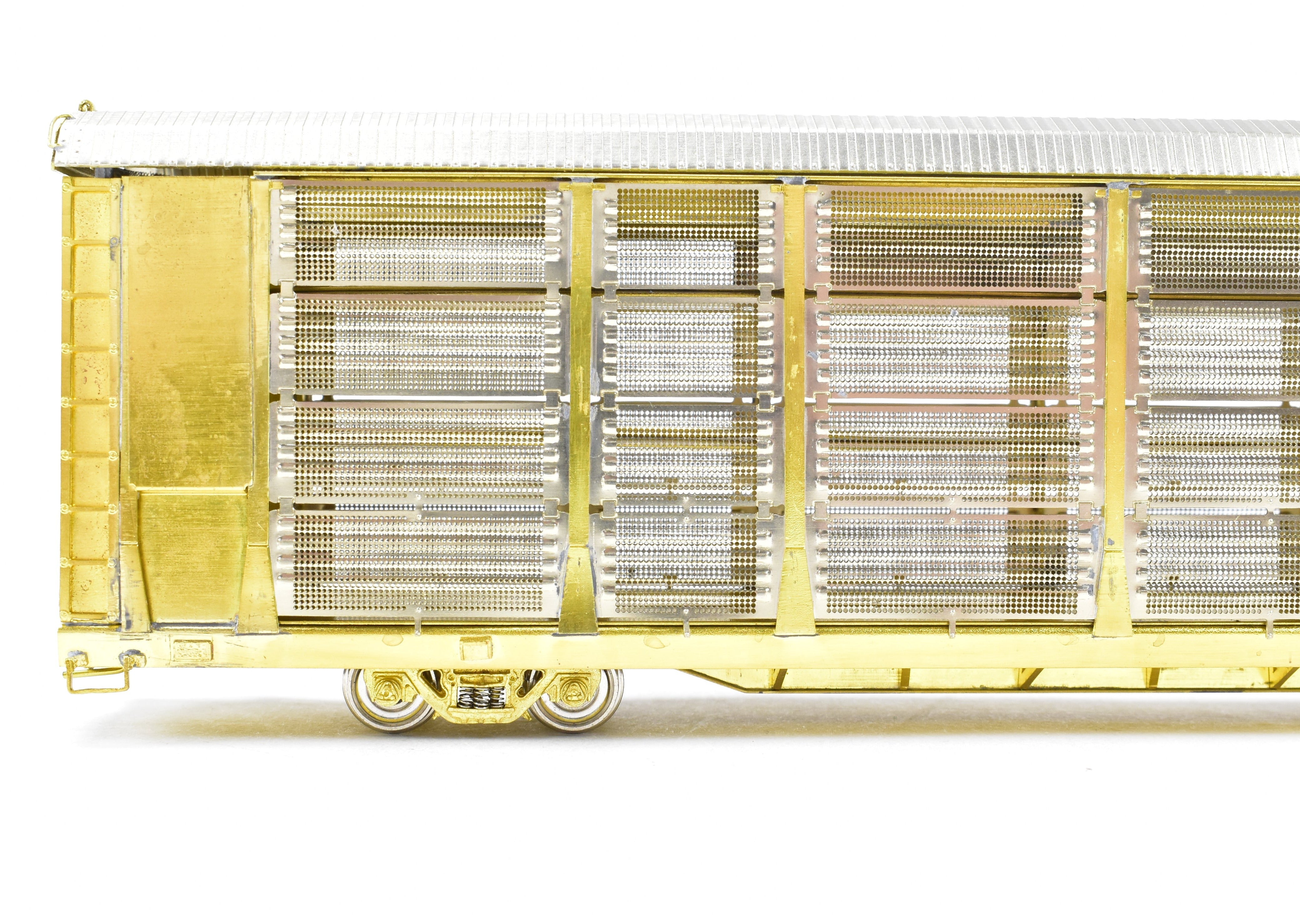 HO Scale Brass Model Train Auto Rack Tri - Level with Mesh End Doors from Overland Models, Inc. Representing Southern Pacific Car No. 517006