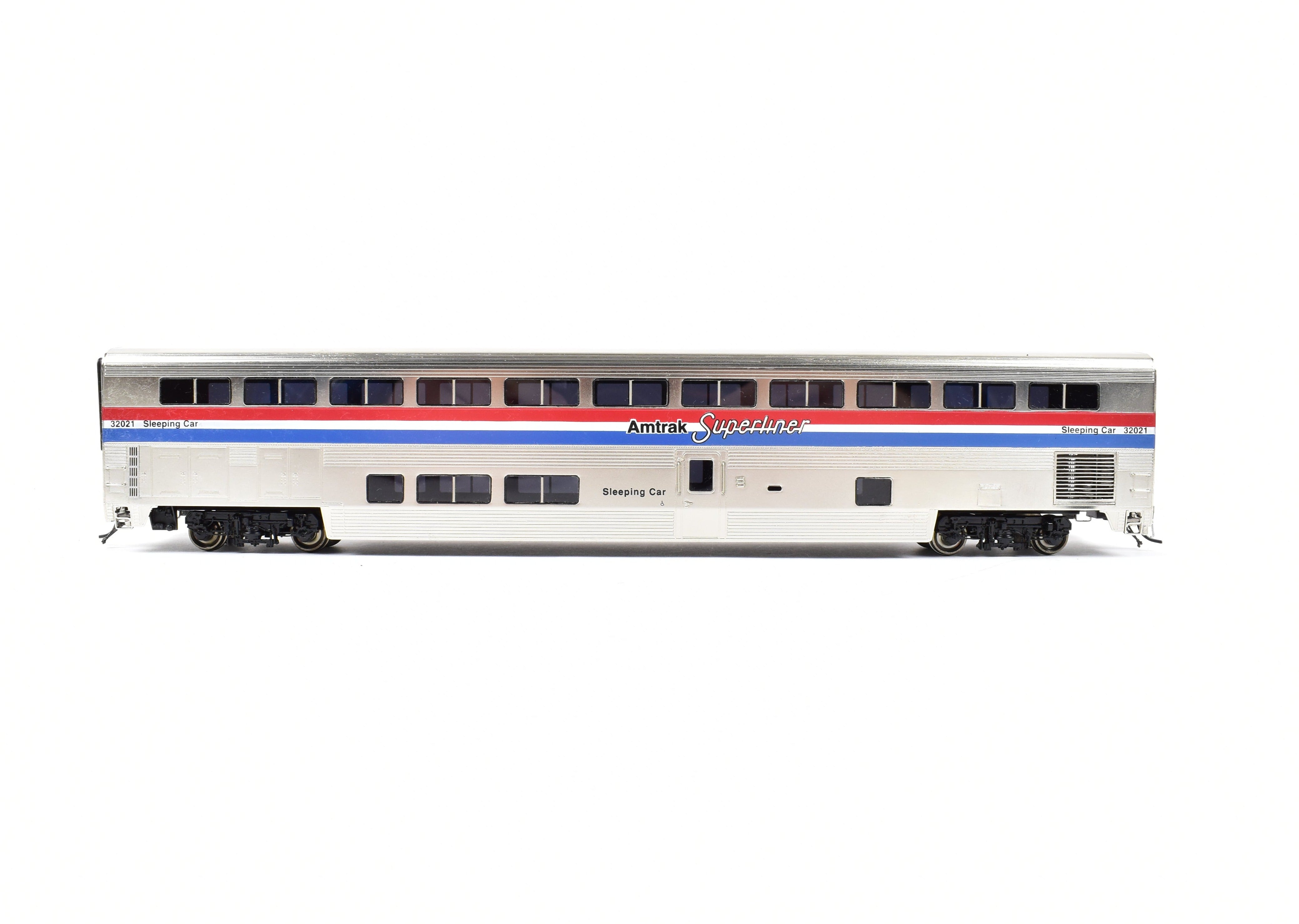 HO Scale Brass Amtrak Phase III Superliner Sleeping Car Model F/P #32021 by Overland Models, Inc. - A Collectible Train Replica