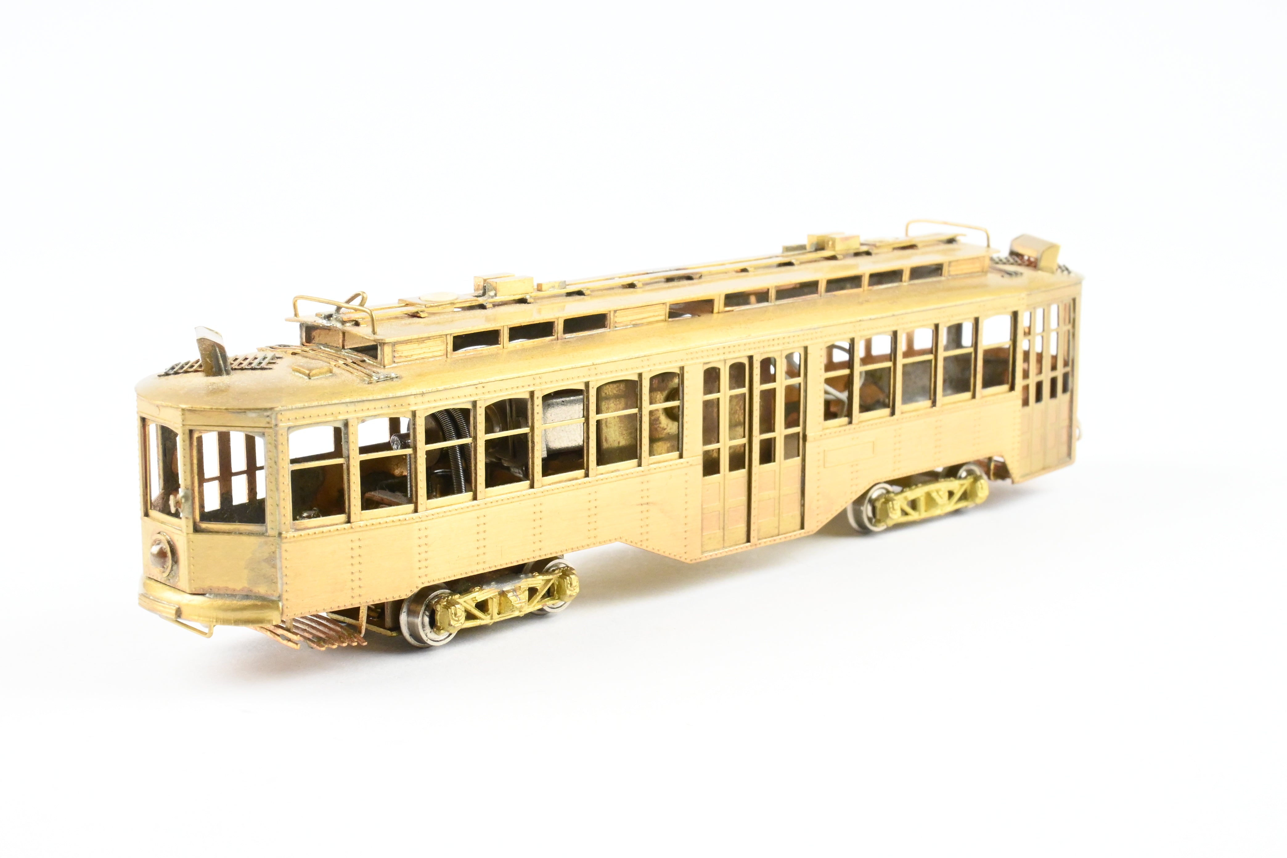 HO Scale Brass Pittsburgh Railway Co. Double Ended Jones Trolley in Reboxx, Poles Missing