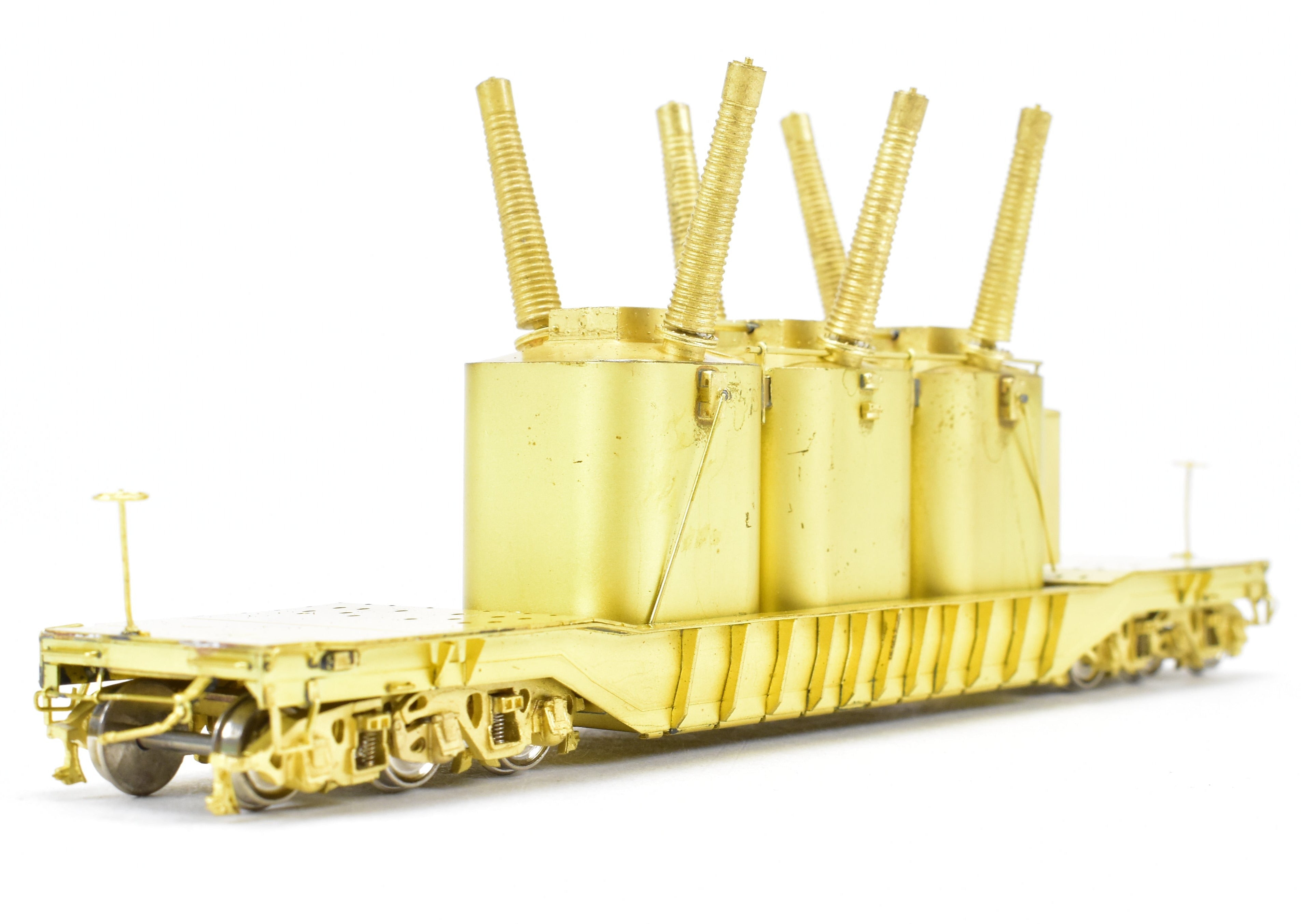HO Scale Brass Greenville 55' Well Car with Transformer Load by OMI - Overland Models, Inc. for Chesapeake & Ohio (C&O) Railroad