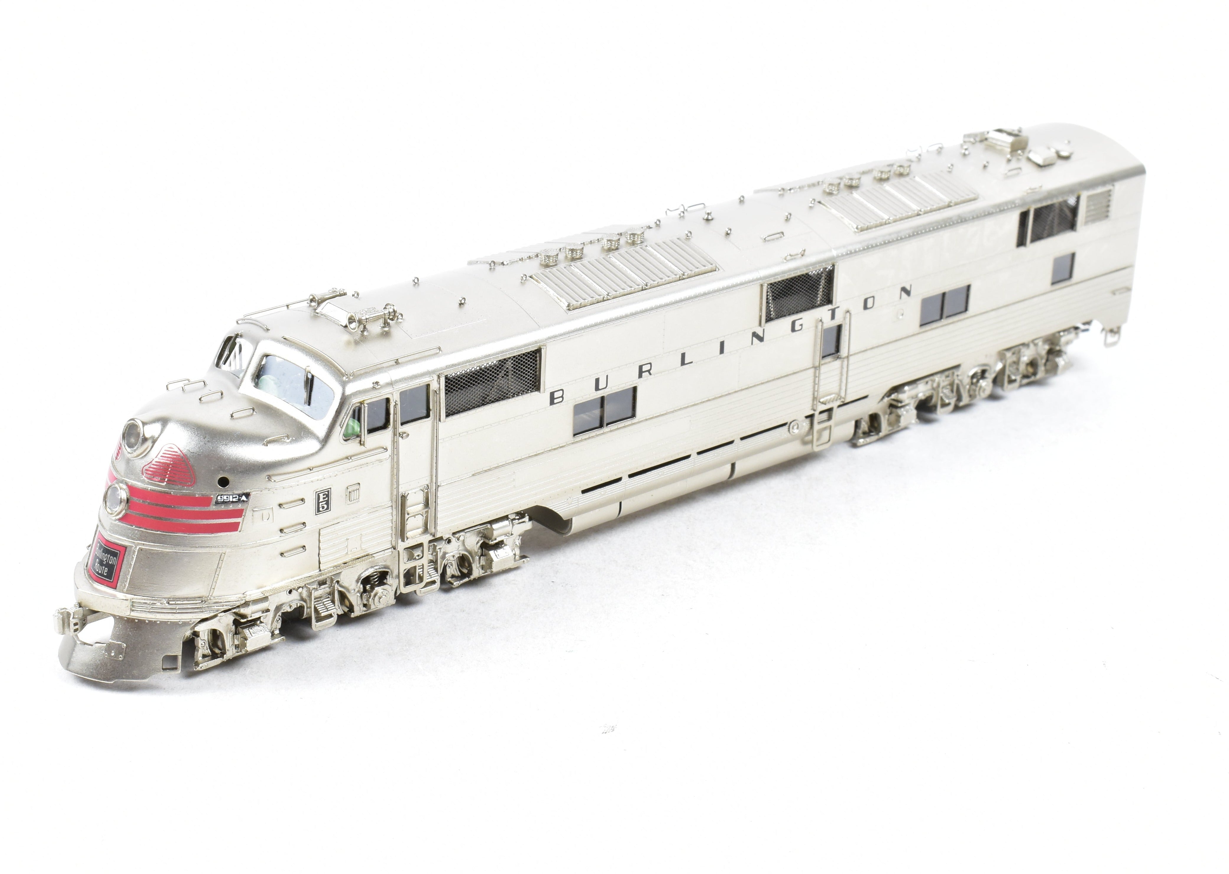 HO Scale Brass Locomotive Set - Challenger Imports CB&Q - Burlington Route EMD E5 PH - II A/B Set FP 9912A with 1960's Design Scheme