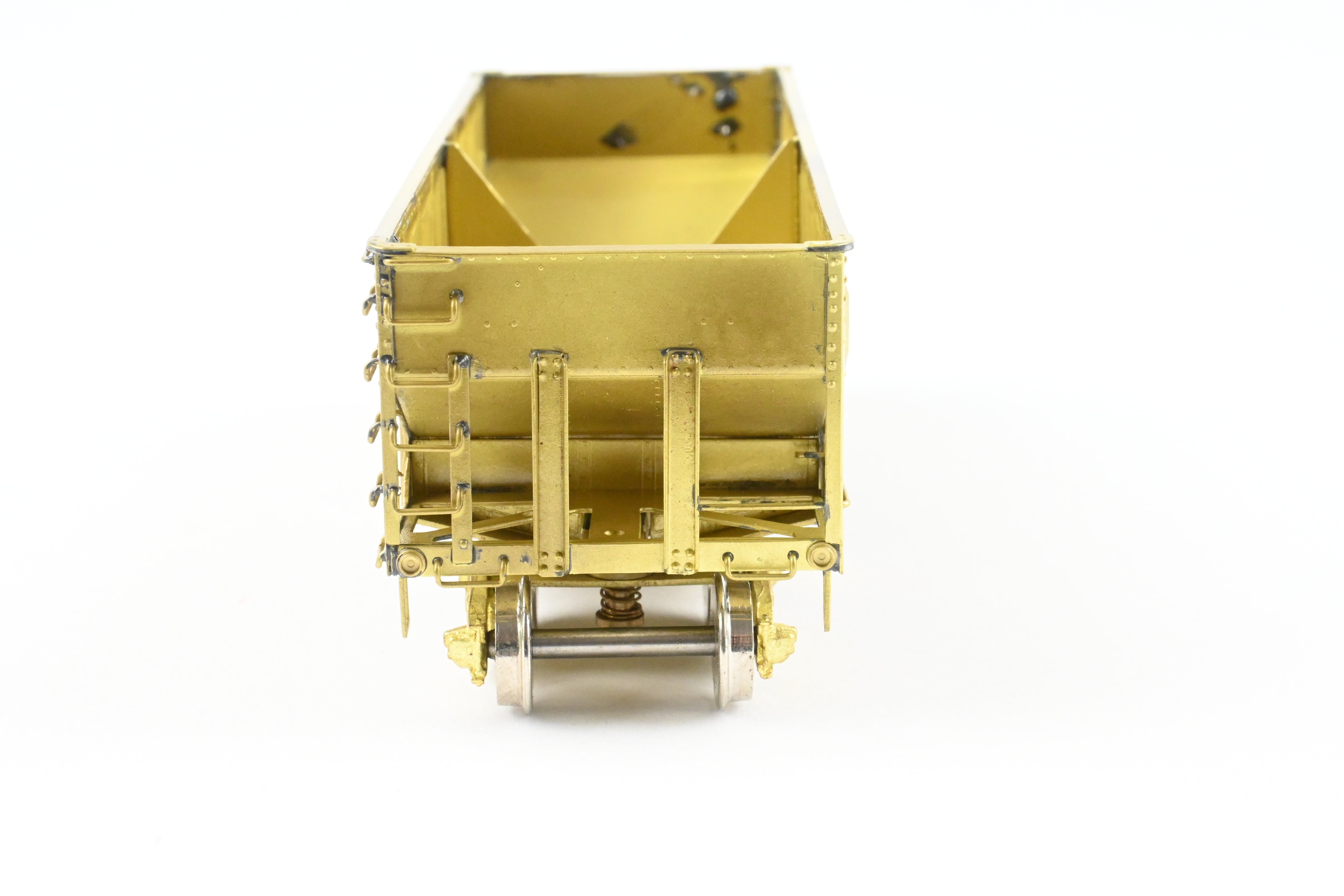 HO Scale Brass Model Train - OMI (Overland Models, Inc.) USRA (United States Railway Administration) 2-Bay Hopper Car with Pressed Sides for Various Roads in the United States