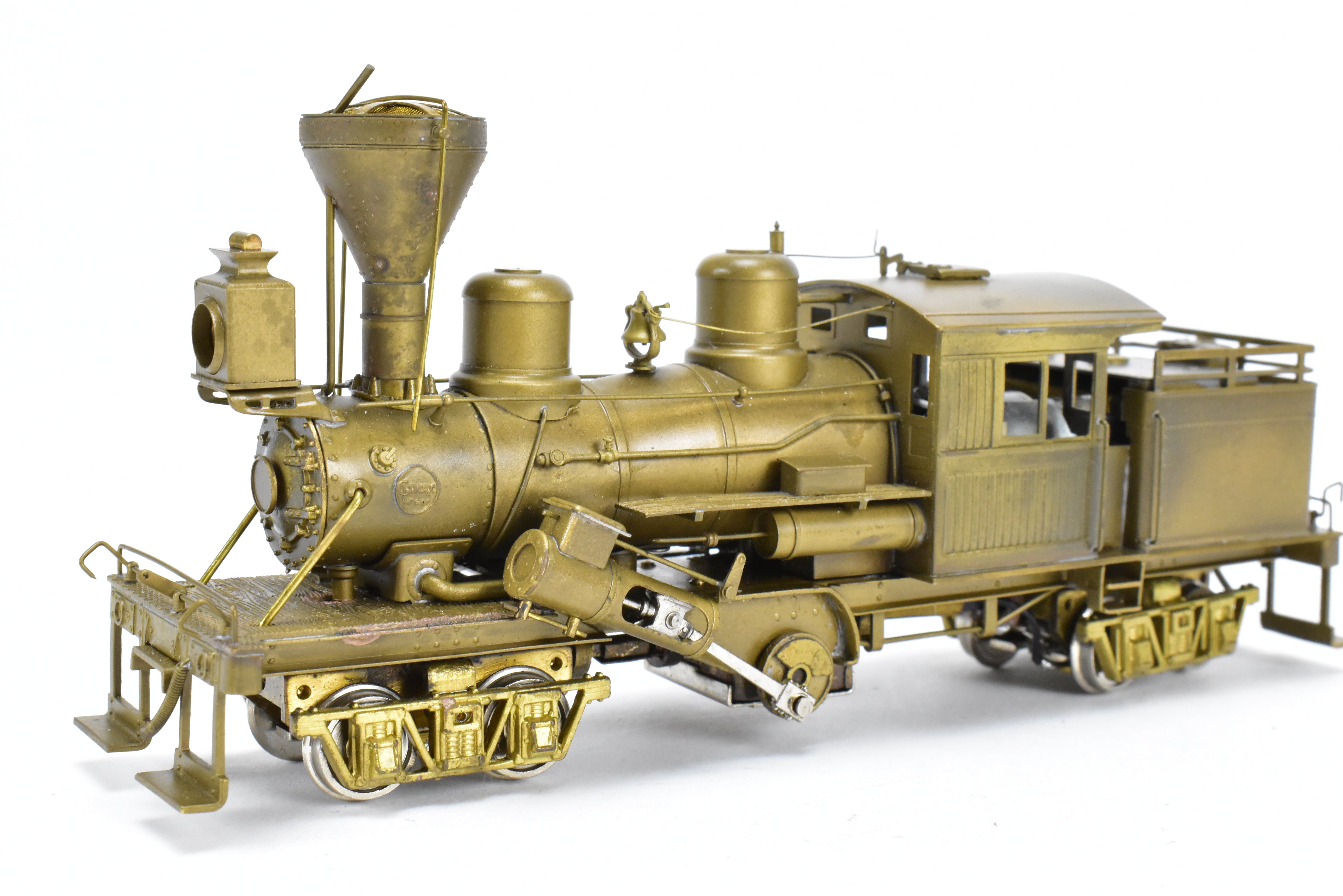 HO Scale Brass PFM - United 2-Truck Logging Climax Geared Locomotive Model for Railroad Enthusiasts