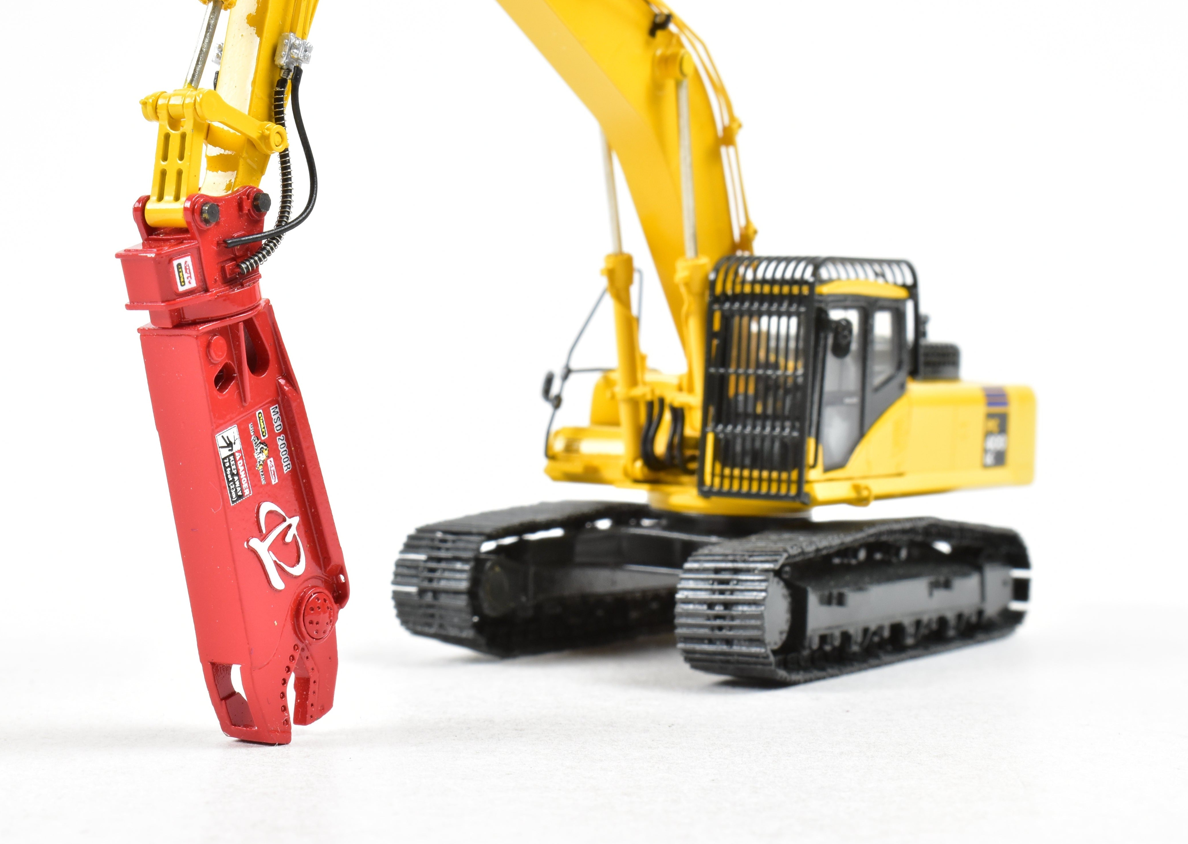 High - Quality HO Scale Brass Construction Model - Classic Mint Collectibles Komatsu PC400LC - 7 Excavator with LaBounty MSD 2000R Shear for Fine Collecting