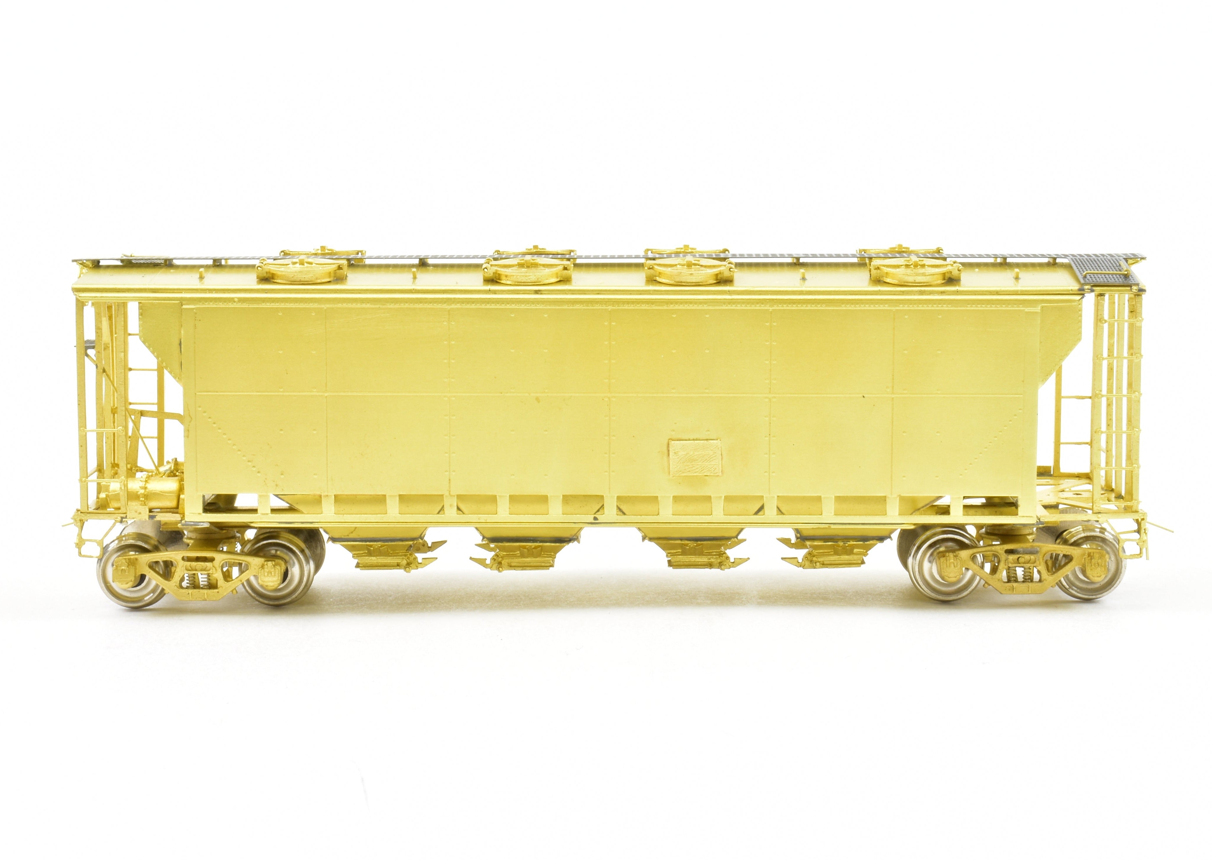 HO Scale Brass Slab Side Covered Hopper Model by Overland Models, Inc. (OMI) Representing Toronto Hamilton & Buffalo (TH&B) #2830 - 2859 Series