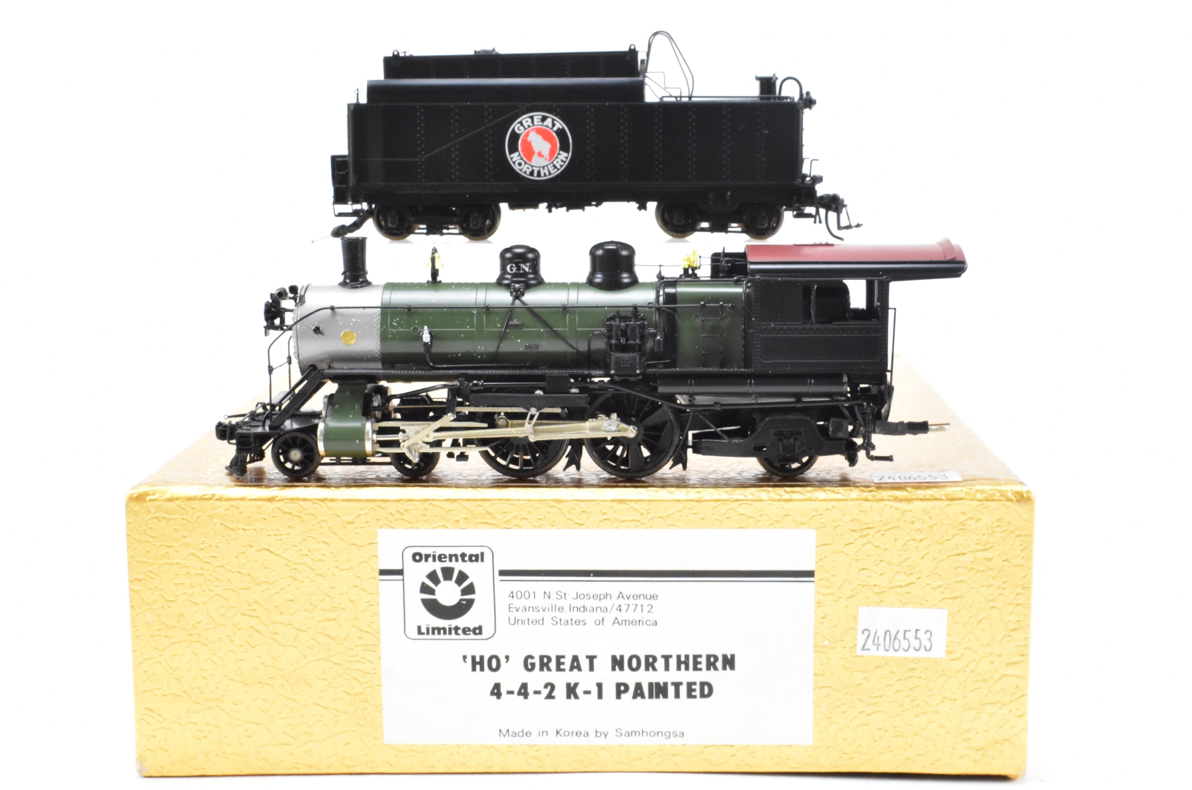 HO Scale Brass Great Northern Class K - 1 4 - 4 - 2 Factory - Painted Coasting Drive Model
