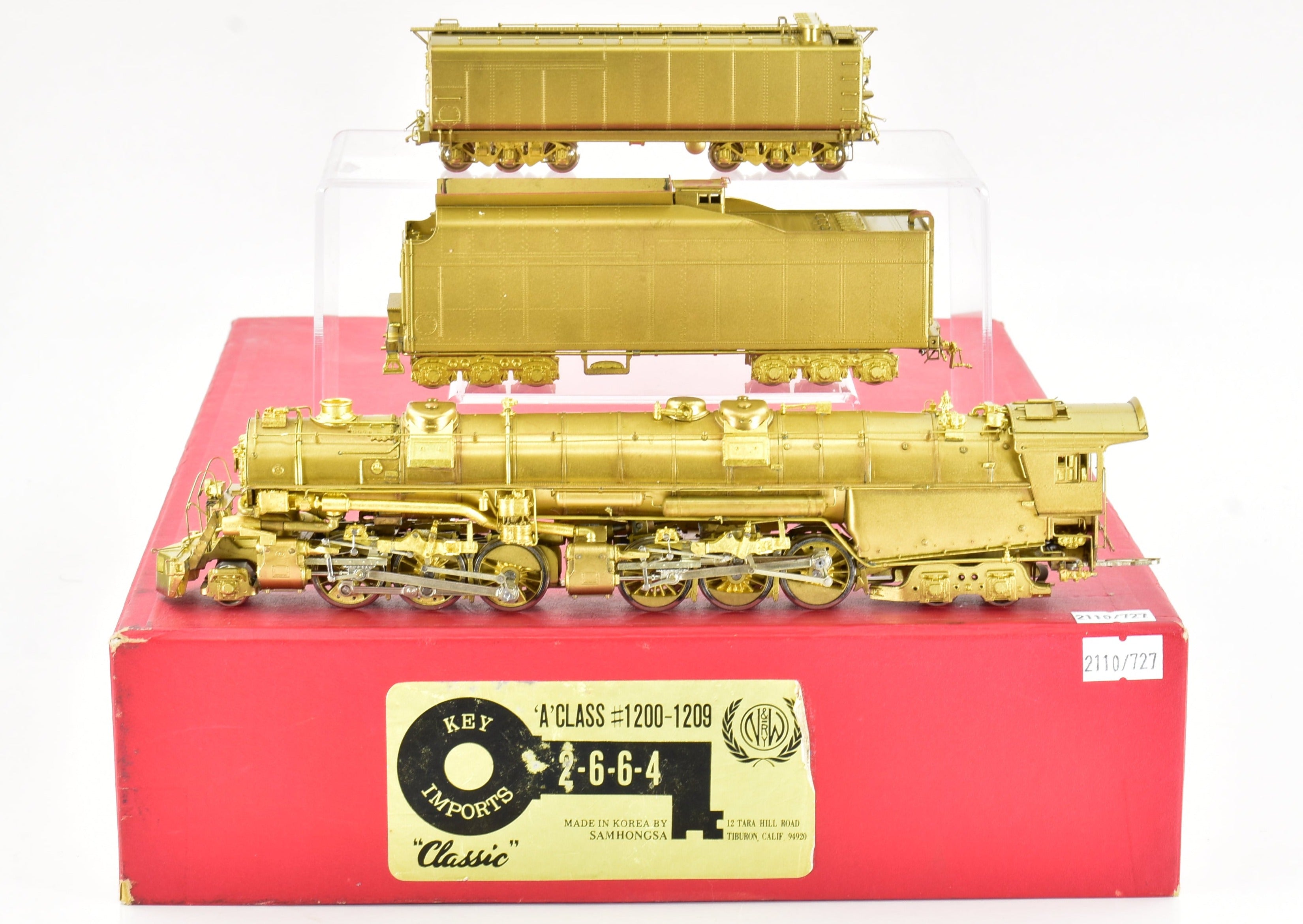 HO Scale Brass Model Train Key Imports Norfolk & Western Class A 2-6-6-4 Steam Locomotive with Auxiliary Water Car