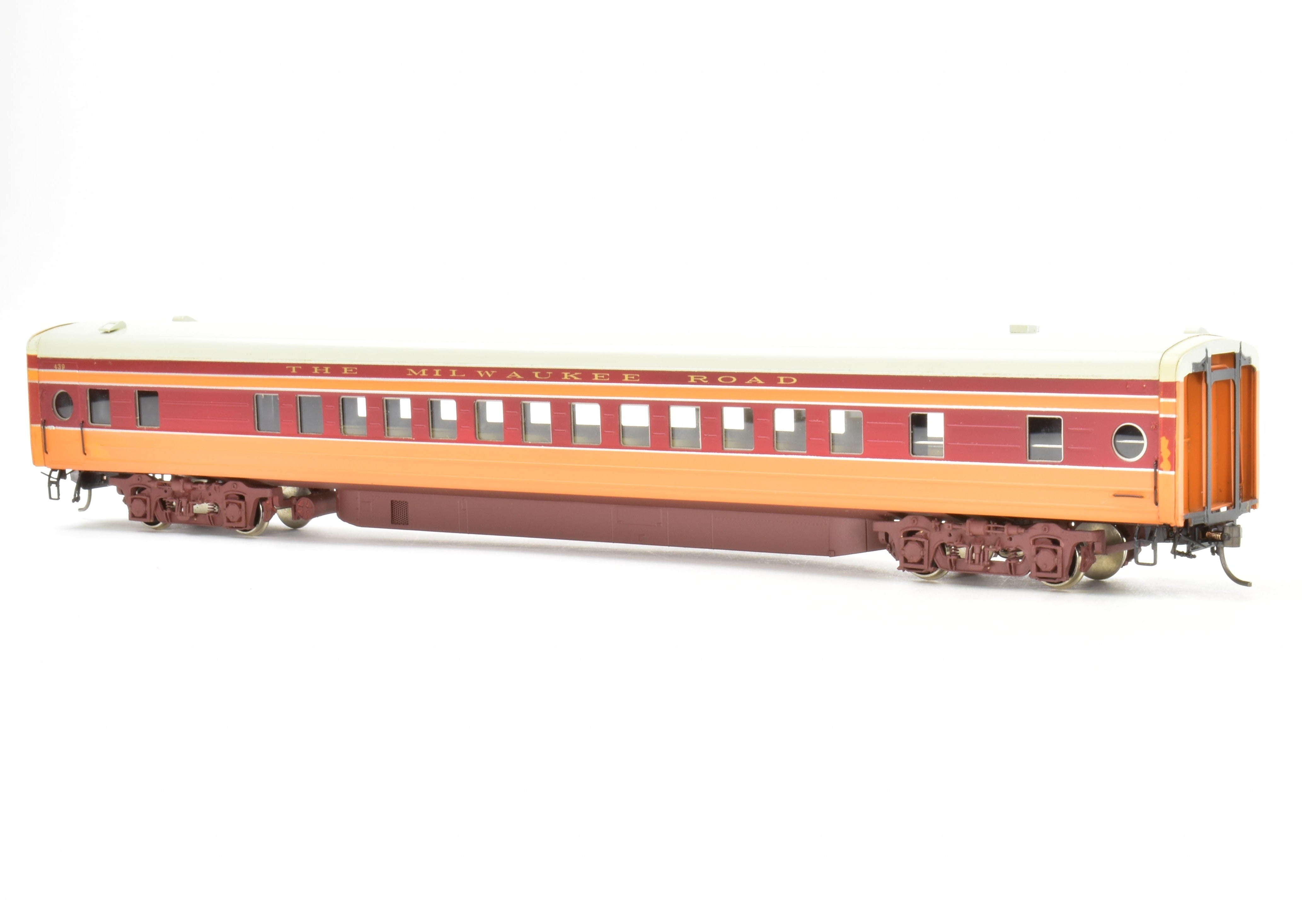 HO Scale Brass Model Train Set - Precision Scale Co. Milwaukee Road 1939 Hiawatha 9 - Car Factory - Painted Set