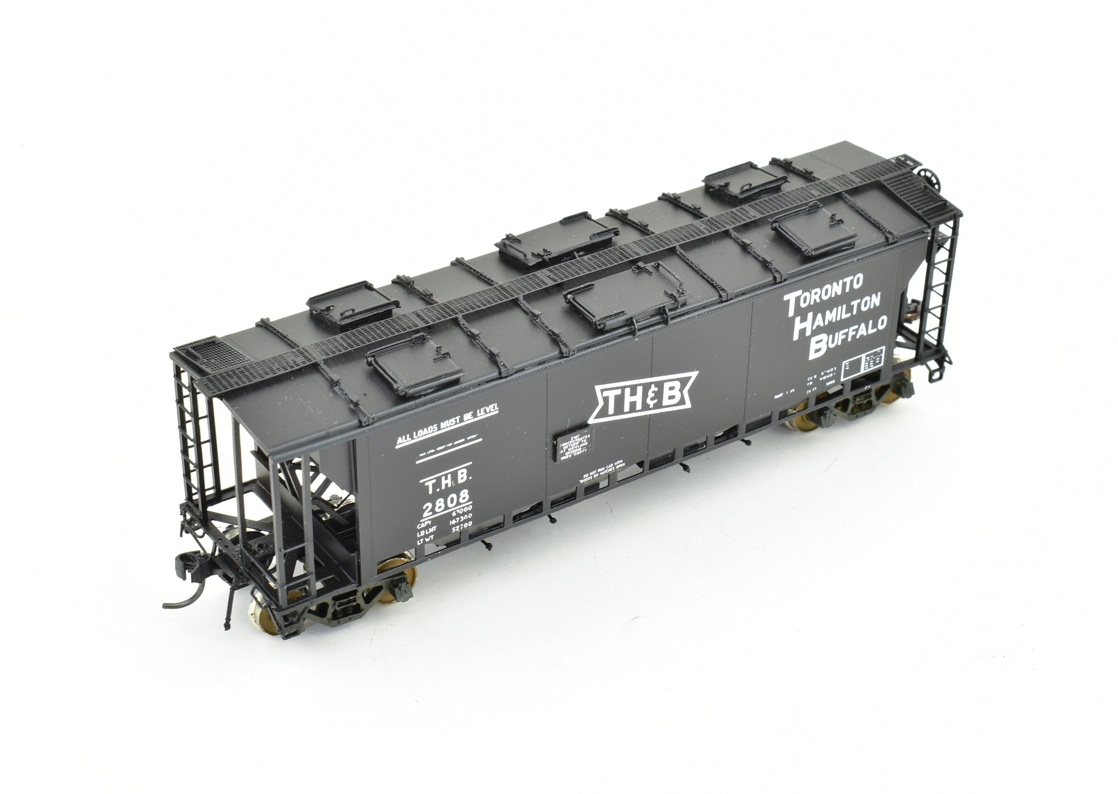 OMI HO Brass Custom Painted TH&B - CN Slab Side Covered Hopper Model