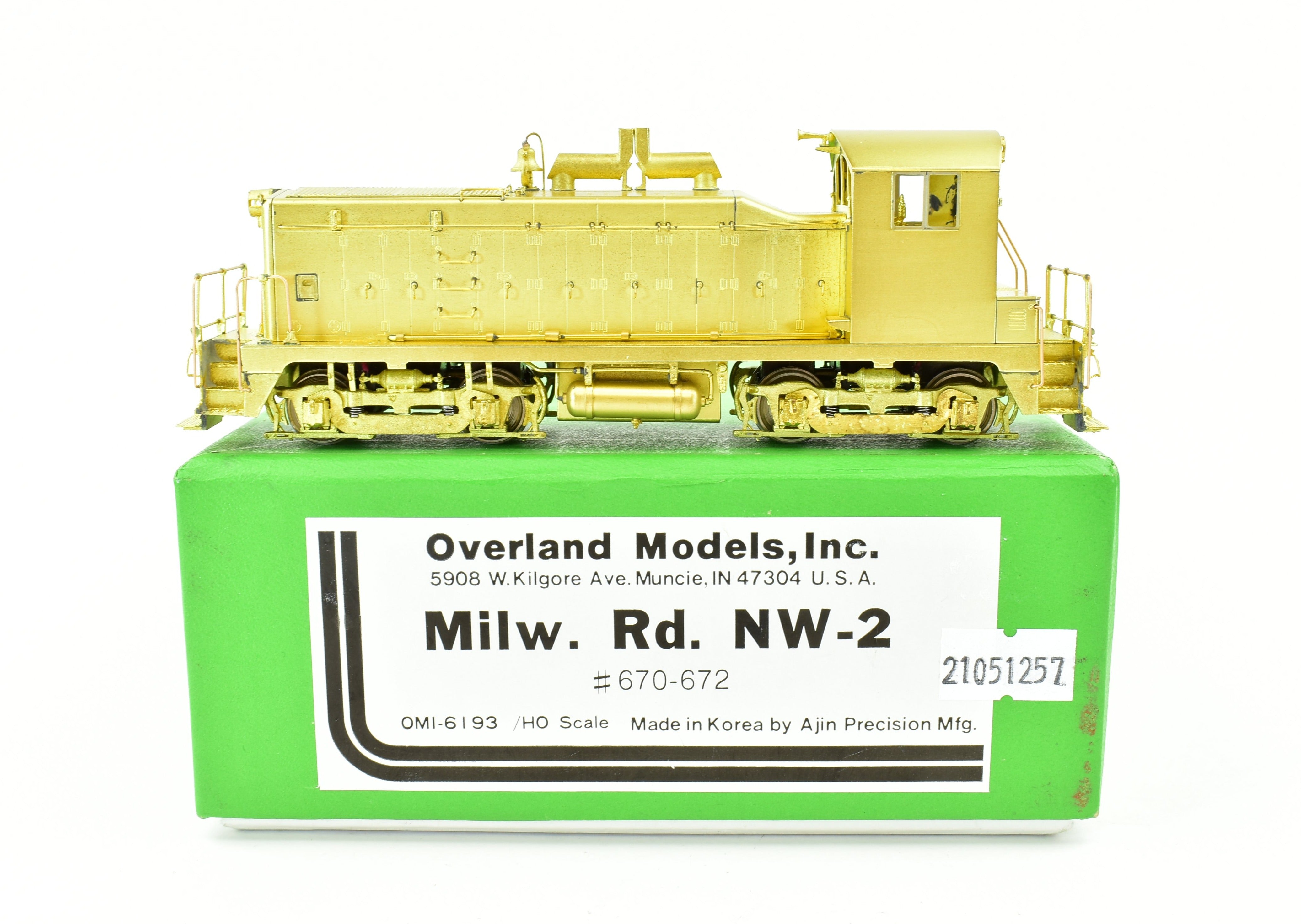 HO Scale Brass EMD NW-2 Model by Overland Models Inc. for Milwaukee Road