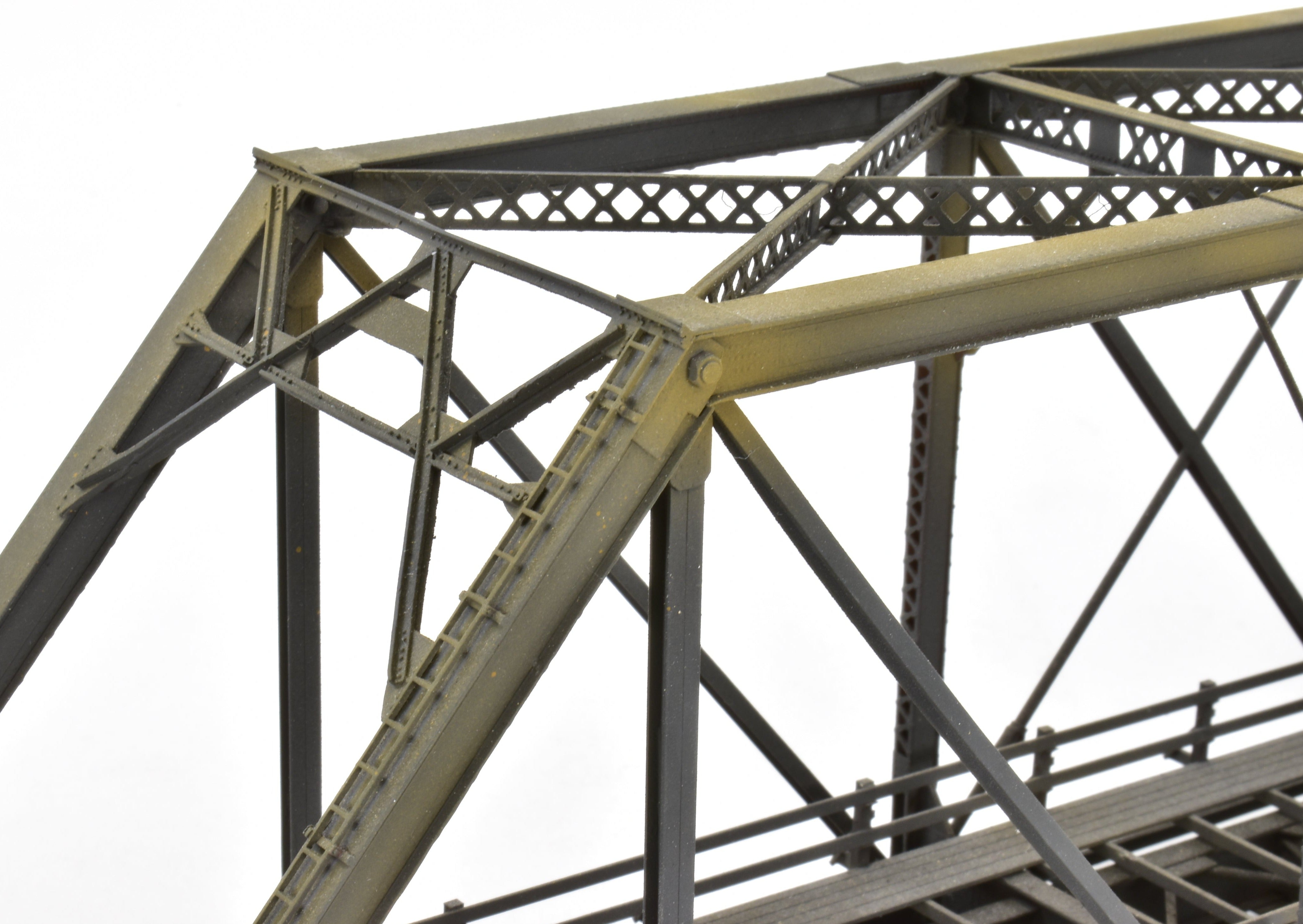 HO Scale Brass OMI - Overland Models, Inc 167-Foot Pin Connected Bridge for Various Roads in CP Black Color Model Train Accessory