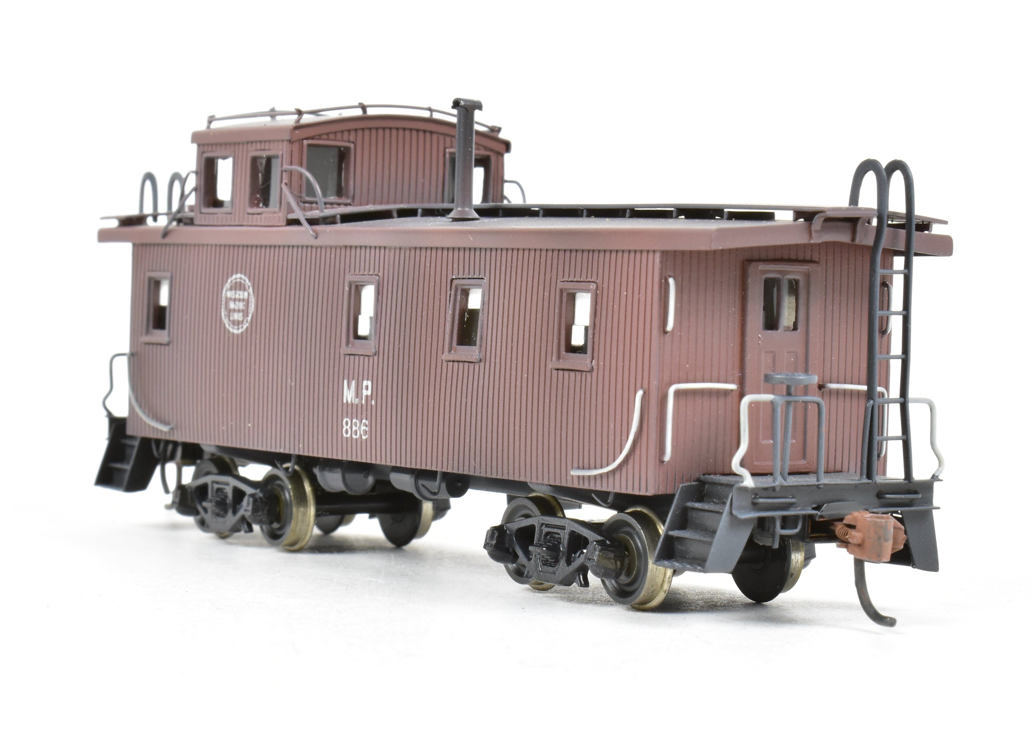 HO Brass Hallmark Missouri Pacific Custom Painted Wood Sheathed Caboose No. 886