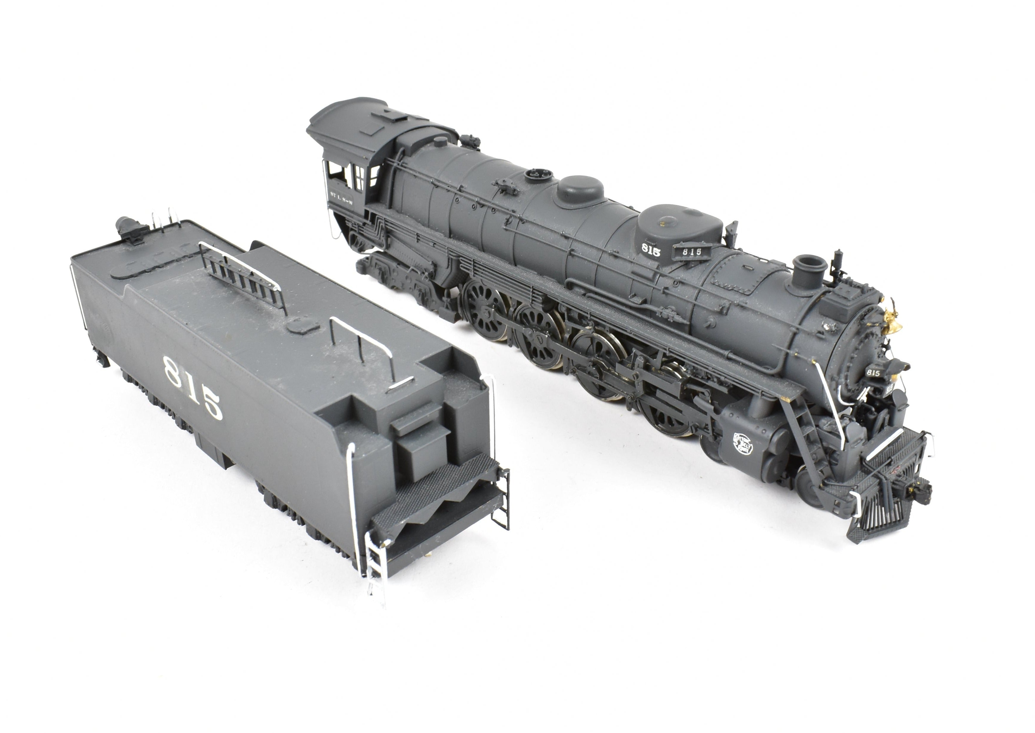 HO Scale Brass Model Train by Westside Model Co., Custom Painted SSW - Cotton Belt Class GS - 8 4 - 8 - 4 Locomotive, Numbered SSW #815
