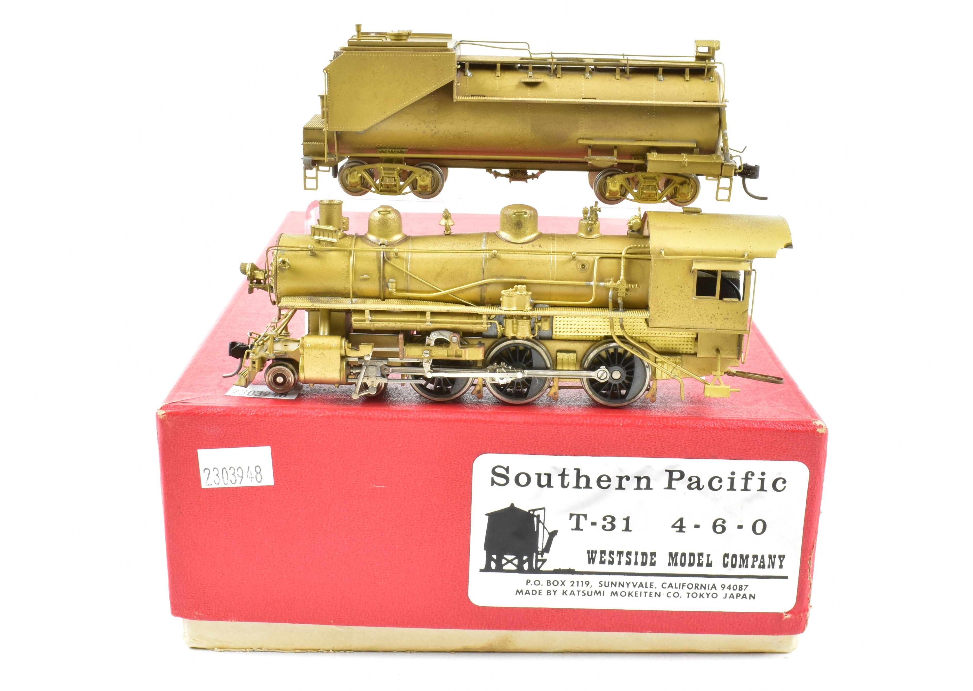 HO Scale Brass Model Train - Westside Model Co. Southern Pacific Class T - 31 4 - 6 - 0 Locomotive