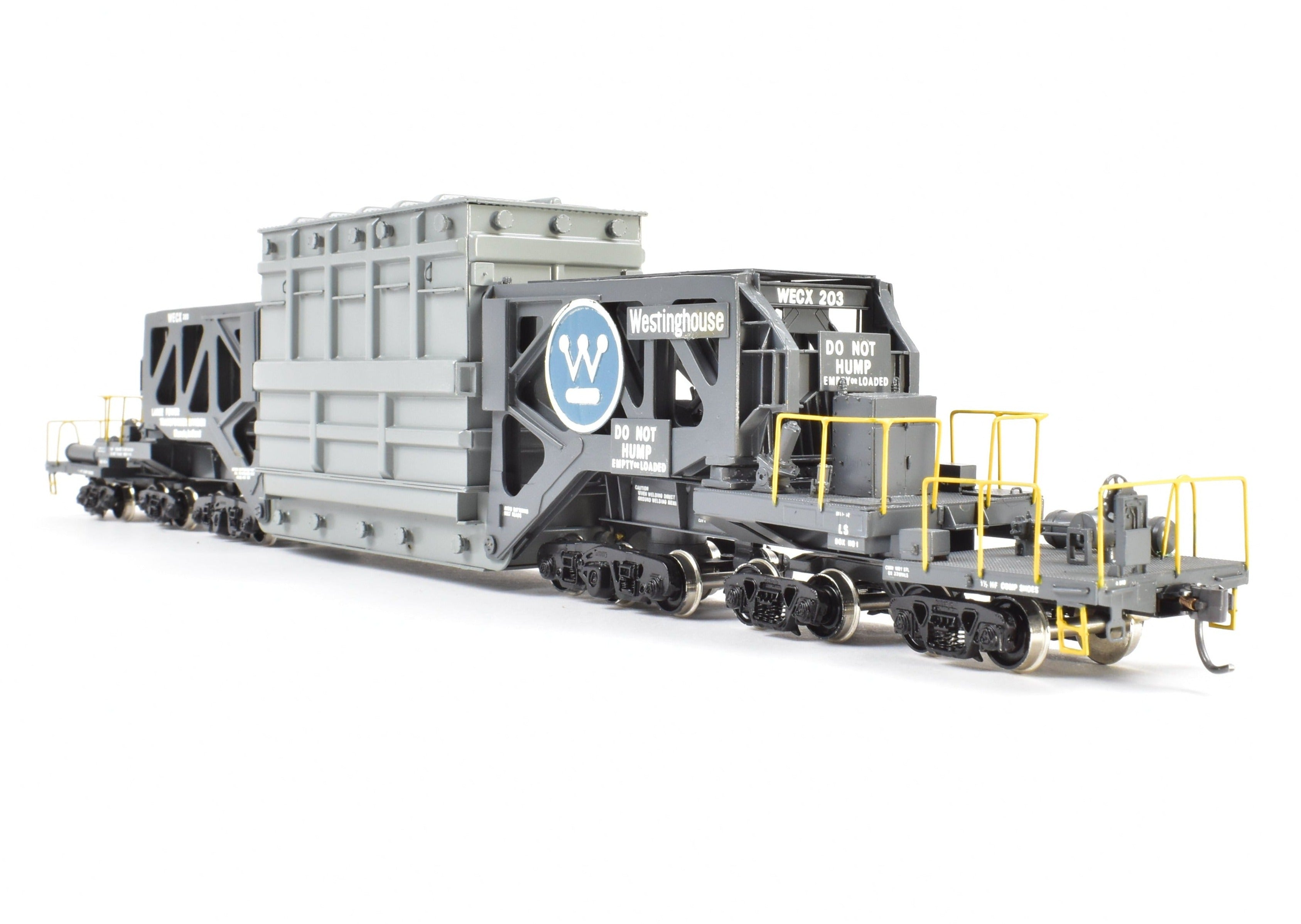 HO Scale Brass Consignment OMI - Overland Models, Inc. Schnabel Car with Removable Transformer Load in CP Westinghouse WECX 203 Livery for Model Railroading Enthusiasts