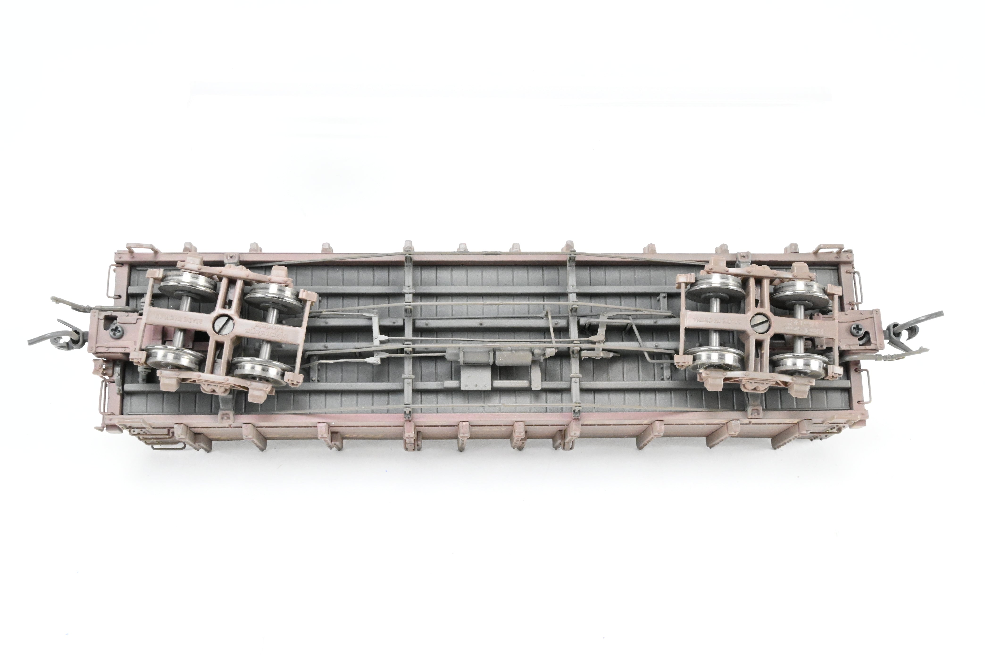 HOn3 Scale Blackstone Models Denver & Rio Grande Western High Side Gondola Model - Flying Grande Herald No. 1258, Weathered Finish