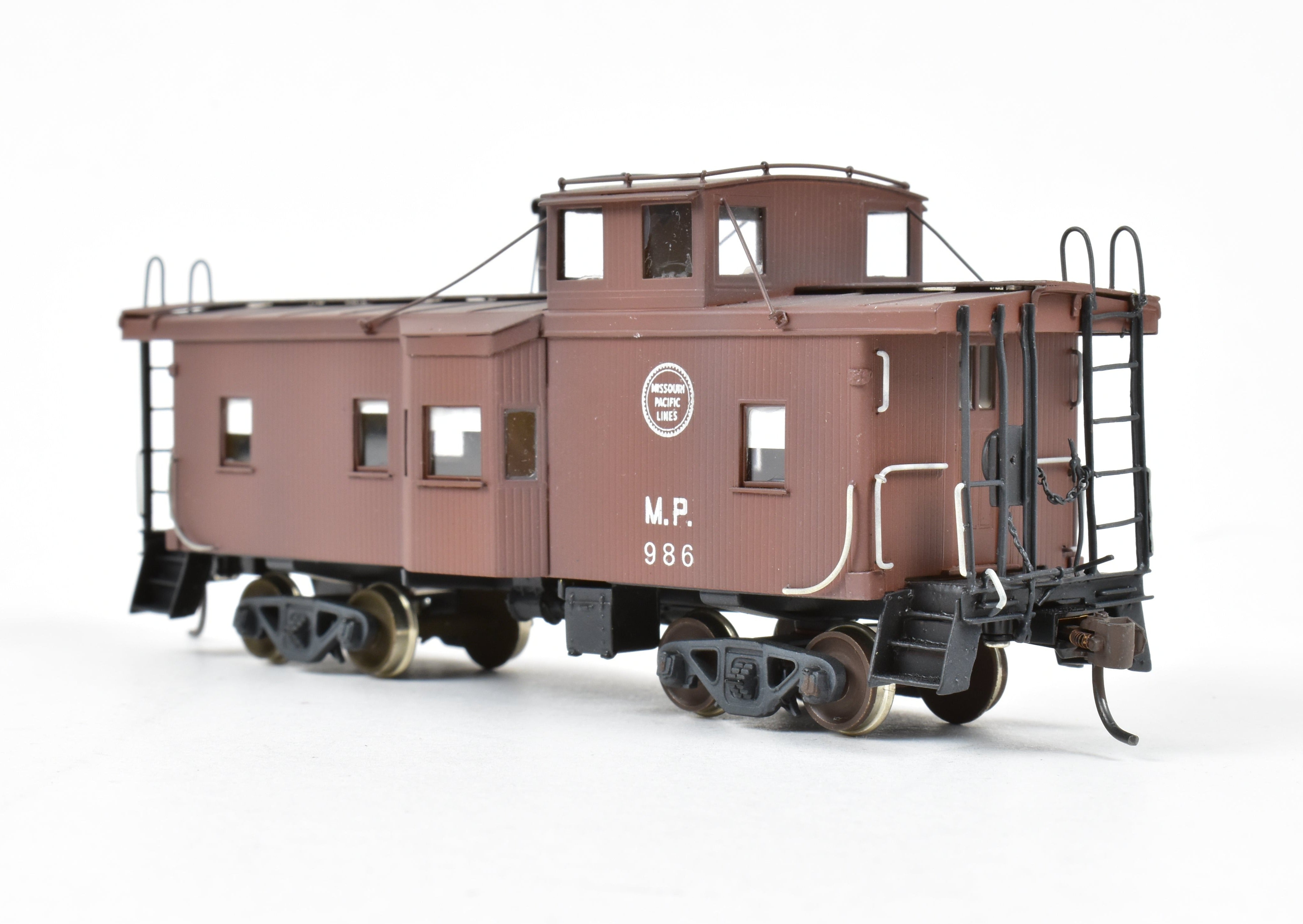 HO Scale Brass Missouri Pacific Cupola & Bay Window Caboose CP No. 986 by Overland Models, Inc. (OMI)