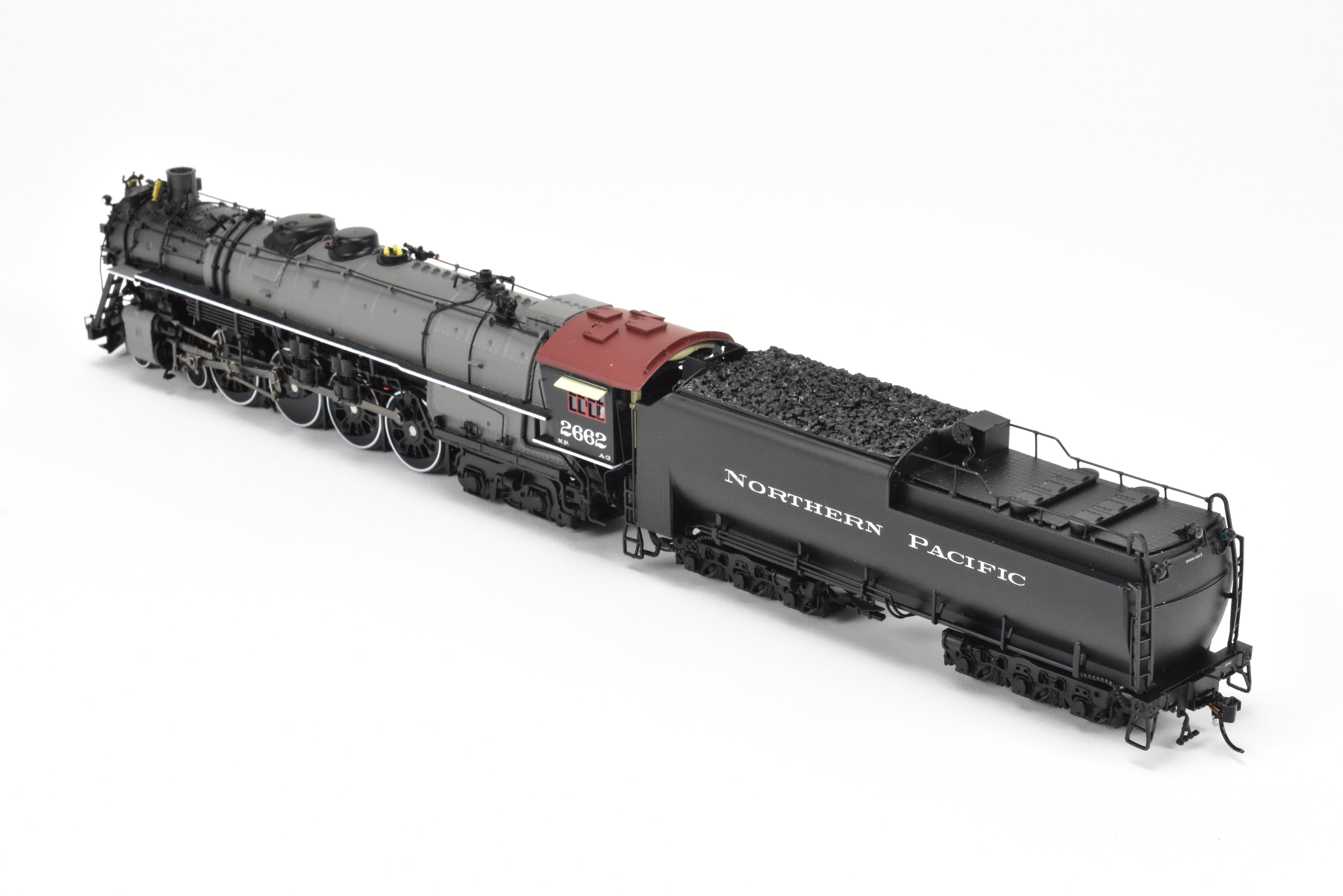 HO Scale Model Train - Broadway Limited Imports Brass Hybrid Series Northern Pacific A - 3 4 - 8 - 4 FP Locomotive with Gray Boiler (Post 1947) and Smoke, Featuring Paragon 4 Sound for DC and DCC Operation