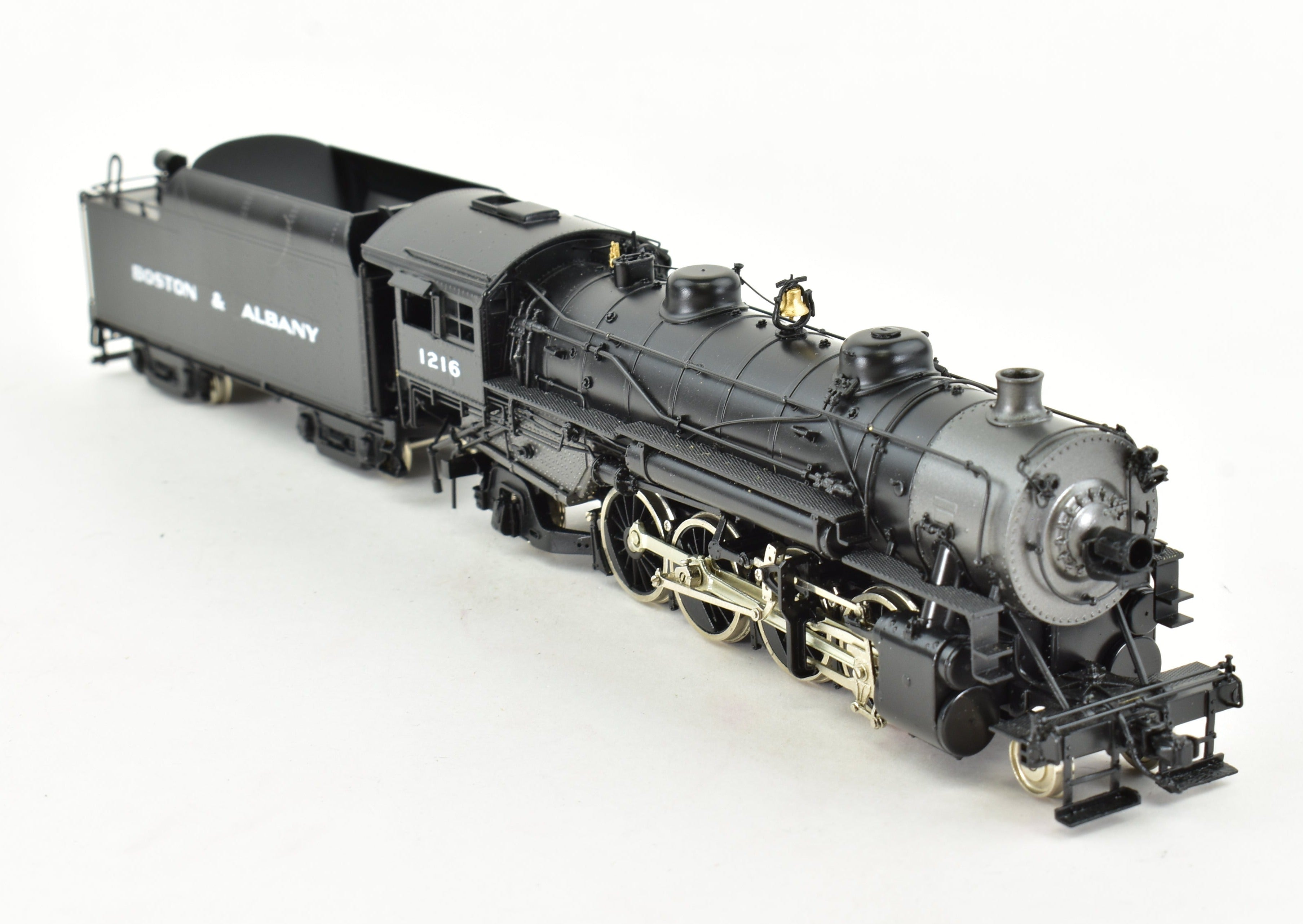 HO Scale Brass Model Train CON Key Imports B&A - Boston & Albany H - 5j Class 2 - 8 - 2 Mikado Steam Locomotive #1216 with Factory Painting