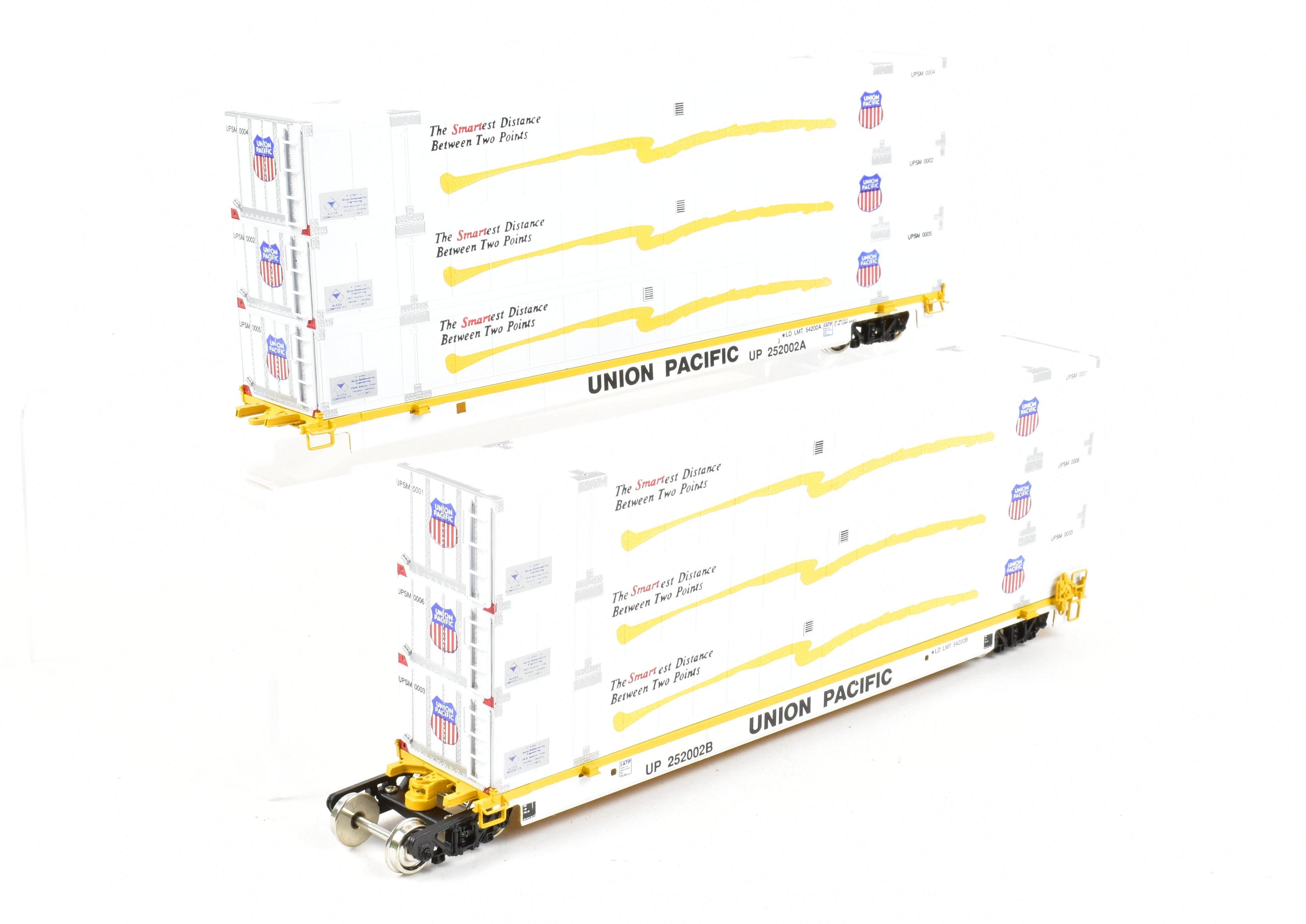 HO Scale Brass Container Open Model Intermodal Smart Car - Overland Models, Inc. Union Pacific Triple Stack FP No. 252002A/B