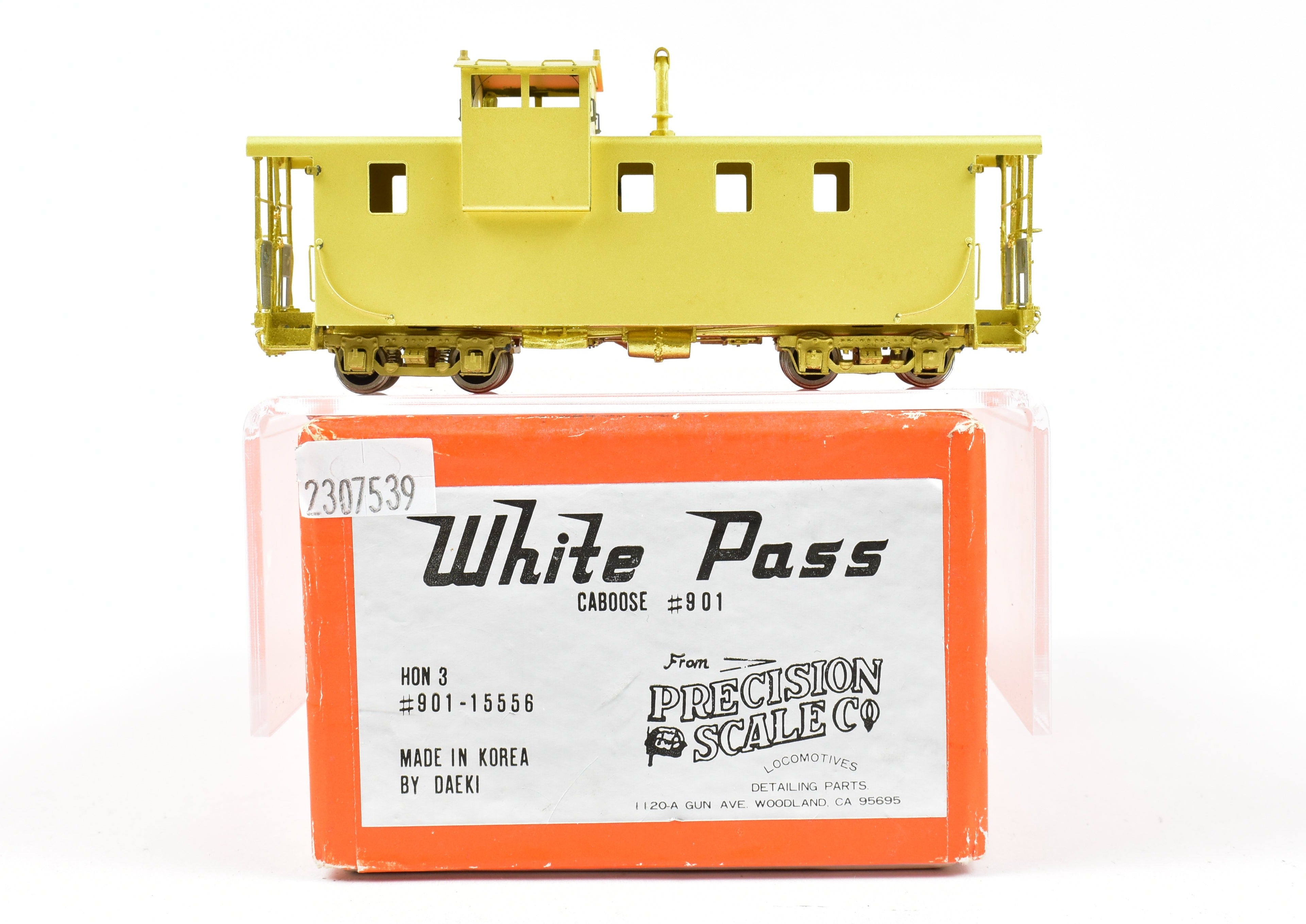 HOn3 Scale Model Brass Precision Scale Co. White Pass & Yukon Railway Steel Caboose 901 - A Collectible Train Car