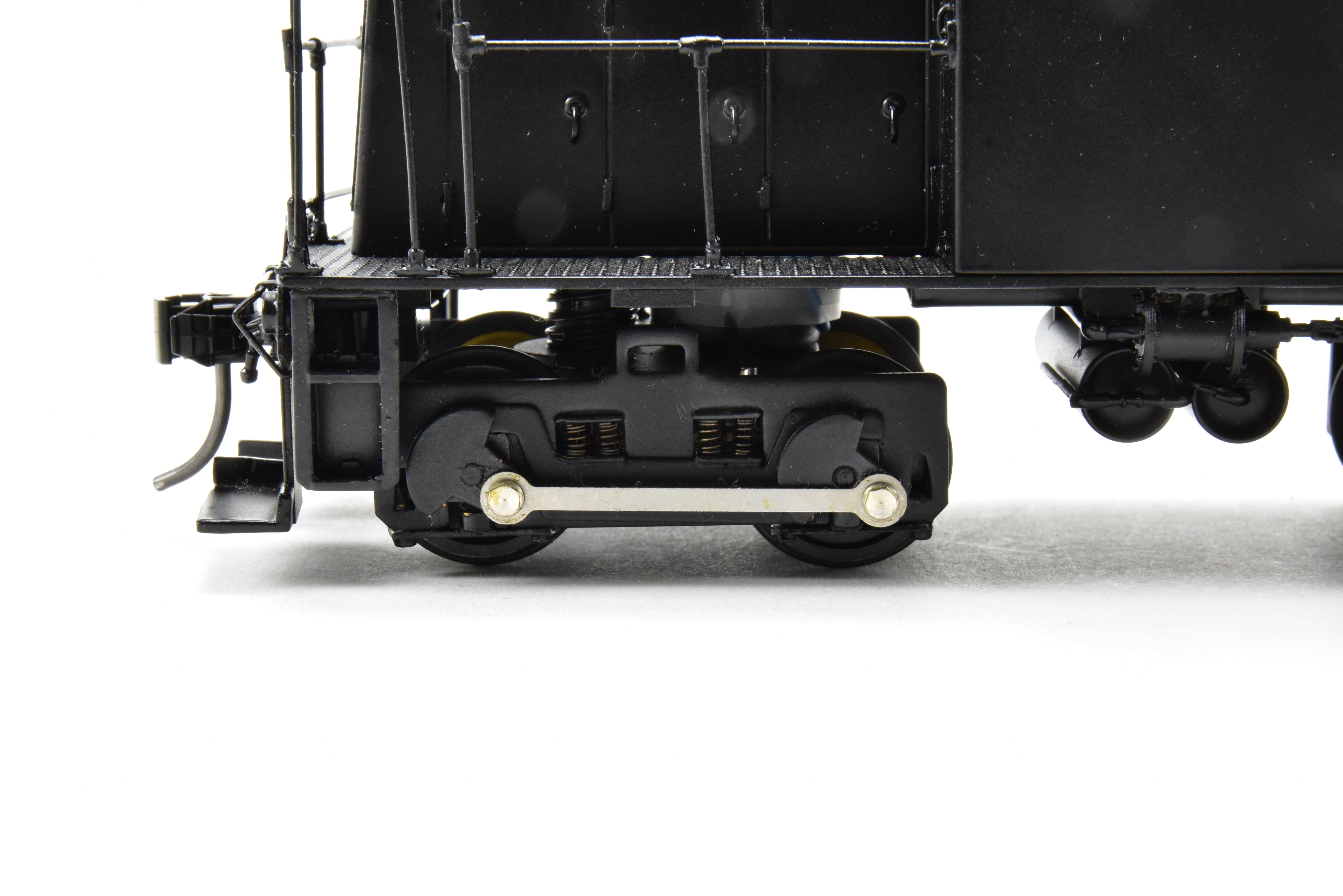 O Scale 1:48th Brass RYM - Rich Yoder Models 45 Ton Side-Rod Diesel FP in Glossy Black, Unlettered, Ideal for Shortline/Industrial Switching