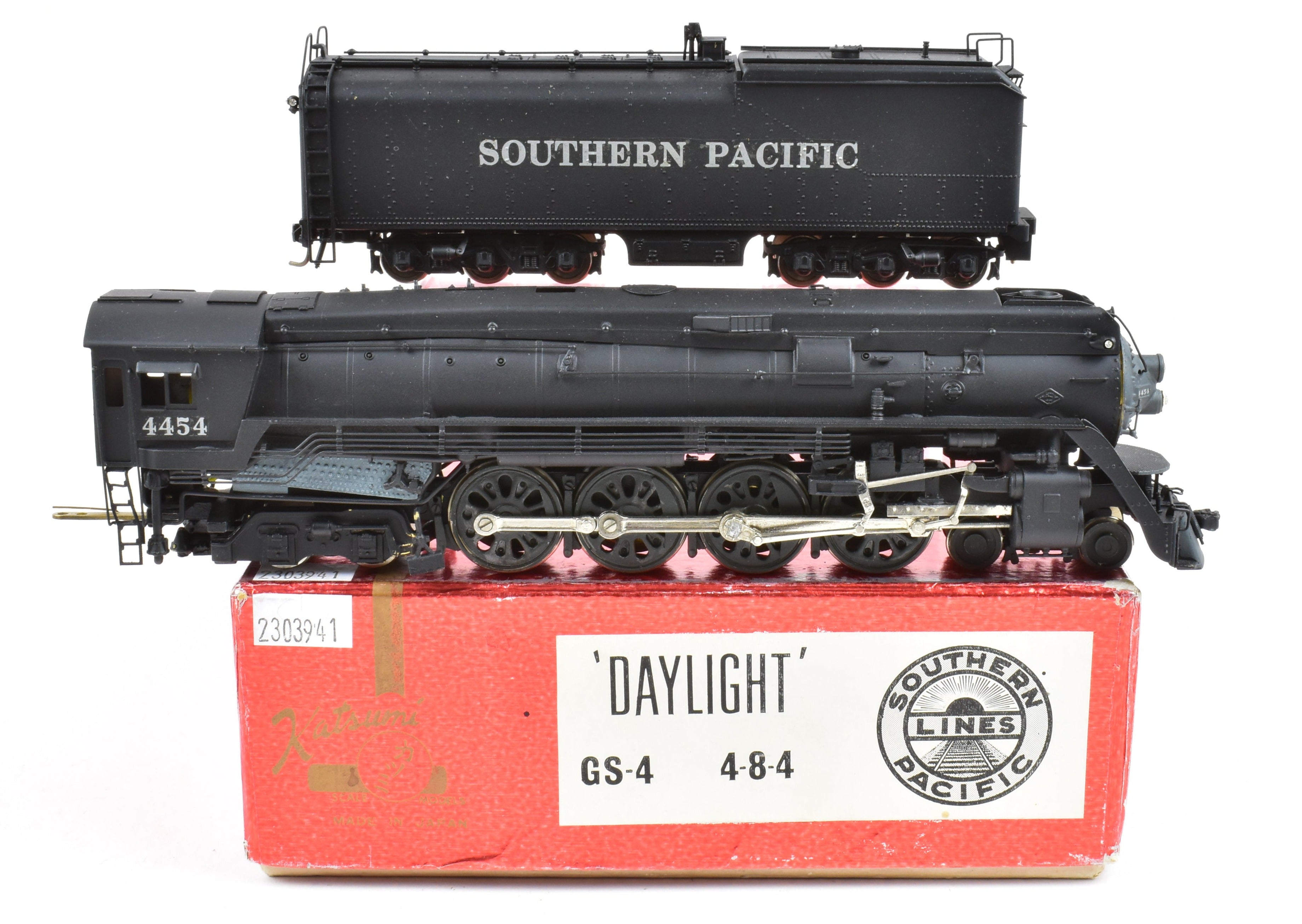 HO Scale Brass Model Train - Balboa SP Southern Pacific GS - 4 4 - 8 - 4 De - Skirted and Custom Painted Locomotive No. 4454