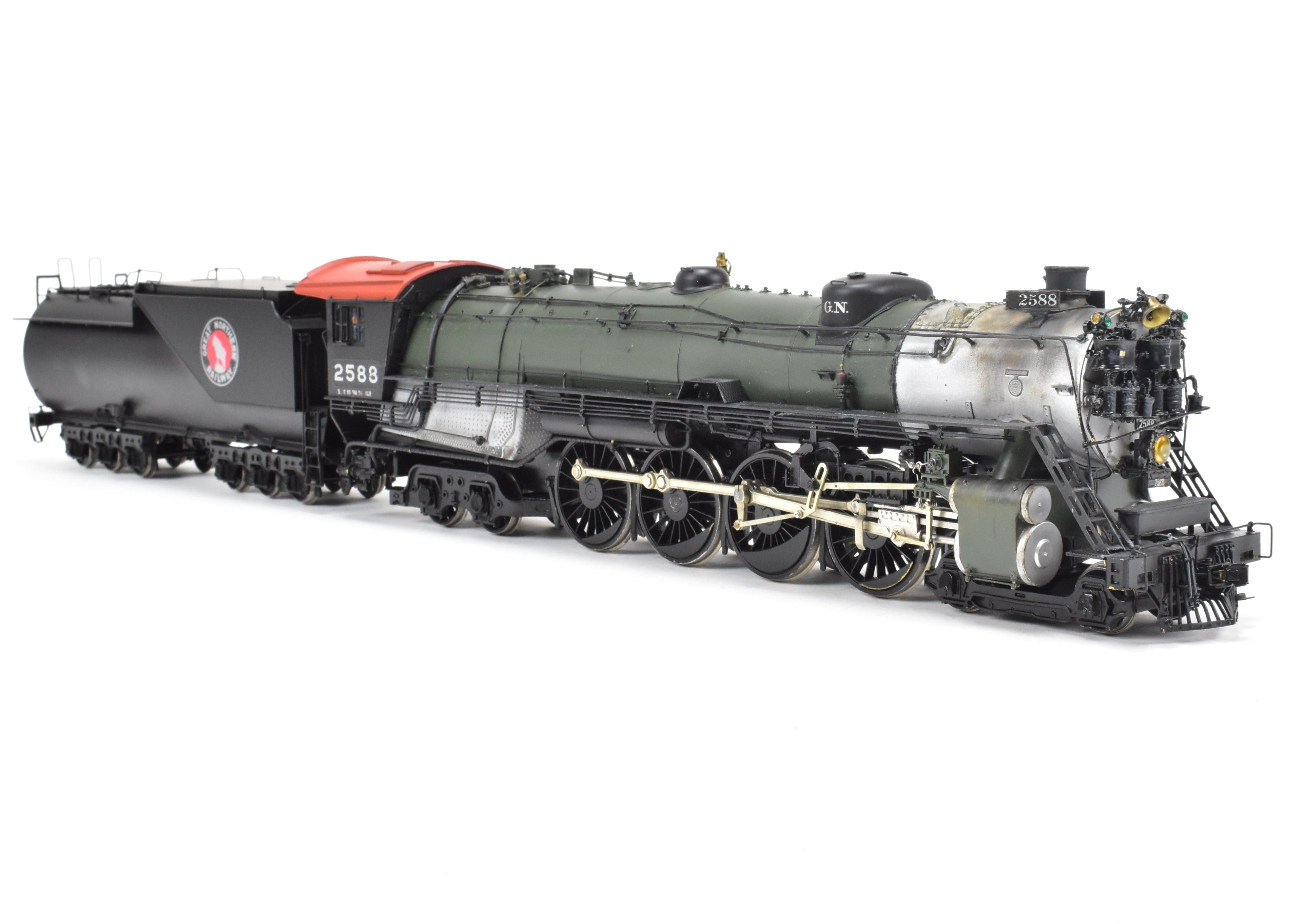 O Scale Brass Model Train - Sunset Models Great Northern S - 2 Class 4 - 8 - 4 Custom Painted Locomotive No. 2588