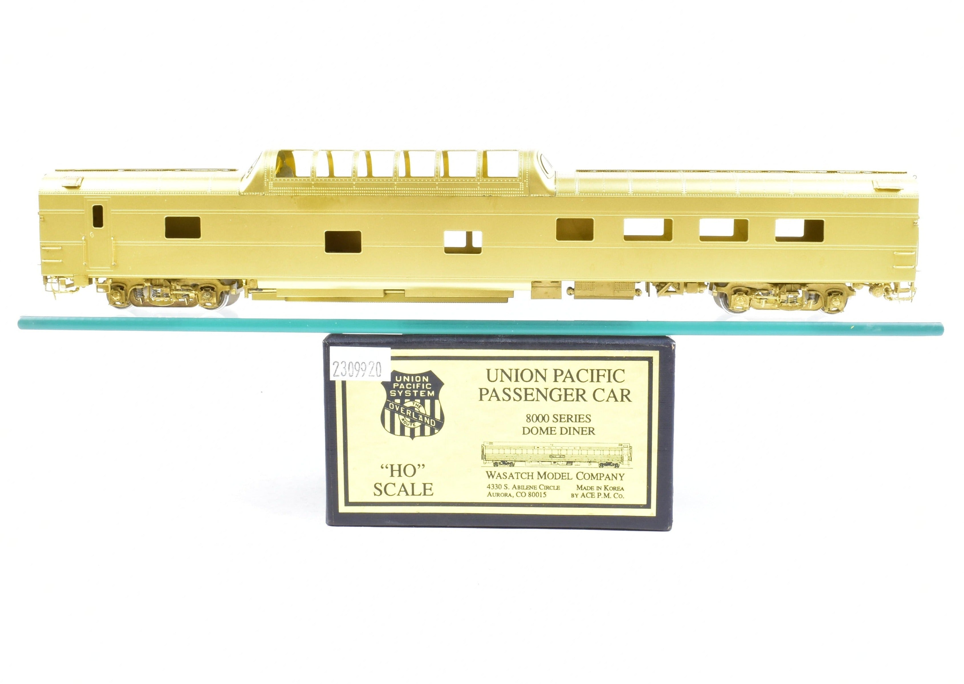 HO Brass Wasatch Model Co. Union Pacific 8000 Series Unpainted Dome Diner