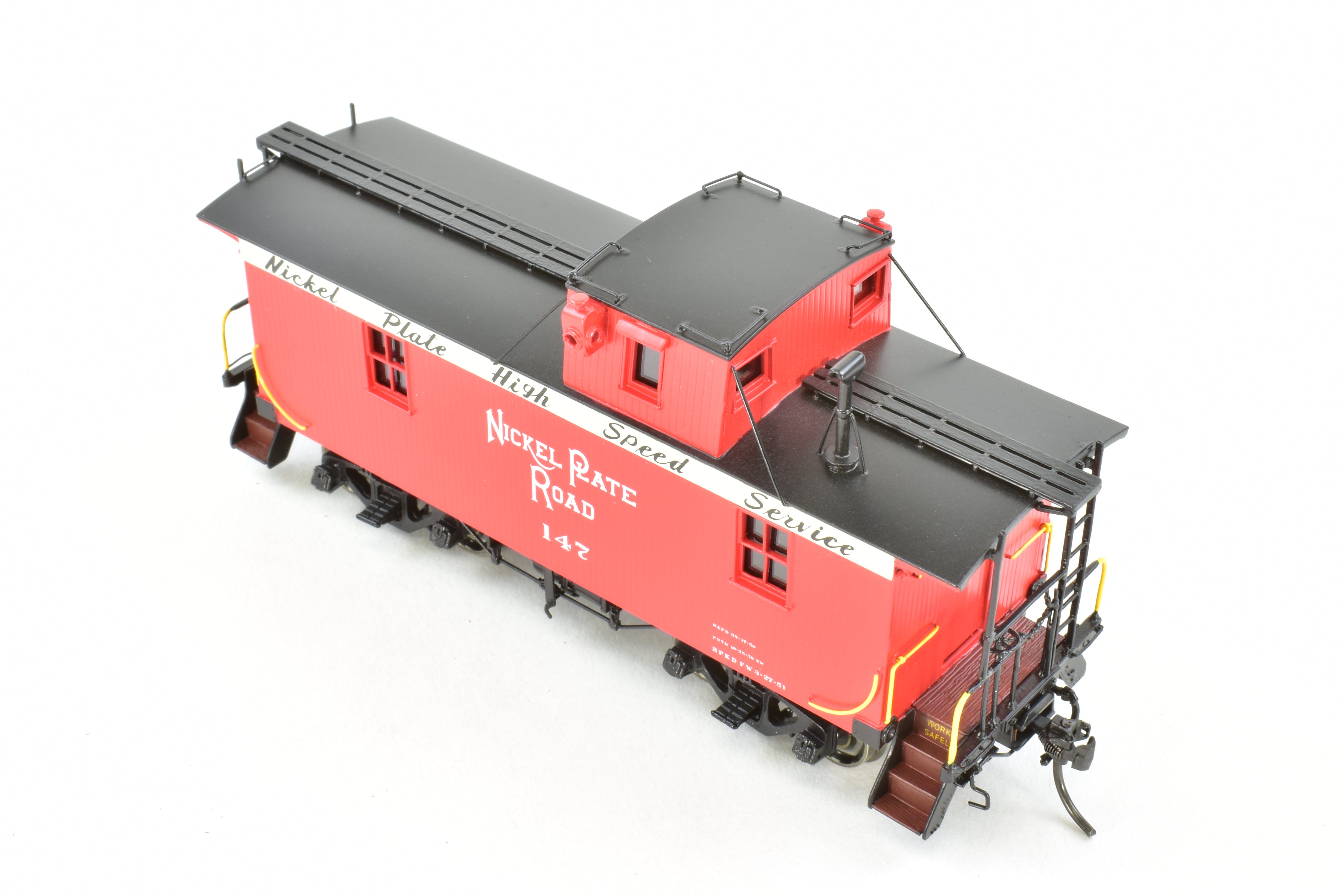 HO Brass DVP - 26' Wood Caboose, Nickel Plate Road Offset Cupola, No. 147