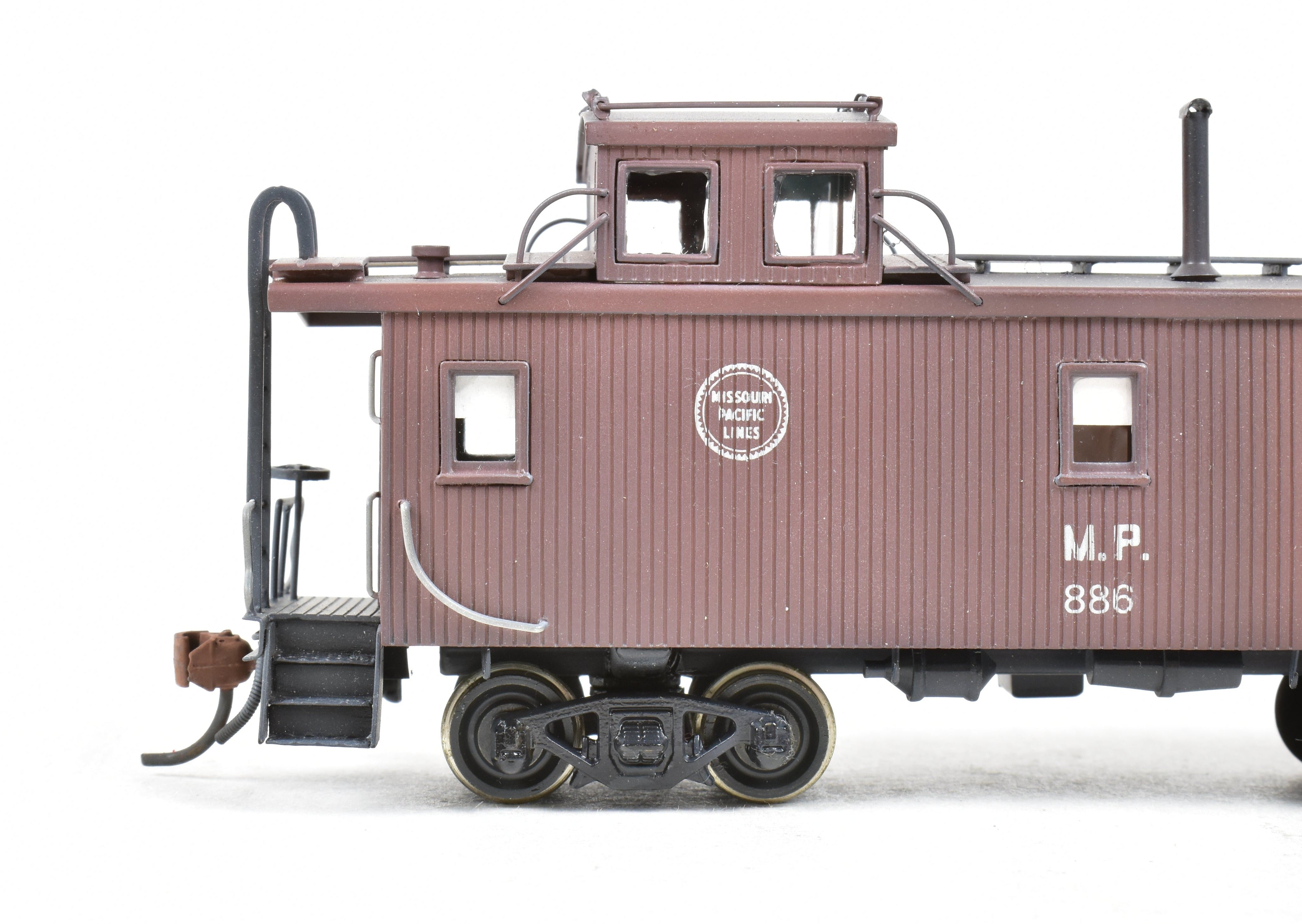 HO Brass Hallmark Missouri Pacific Custom Painted Wood Sheathed Caboose No. 886