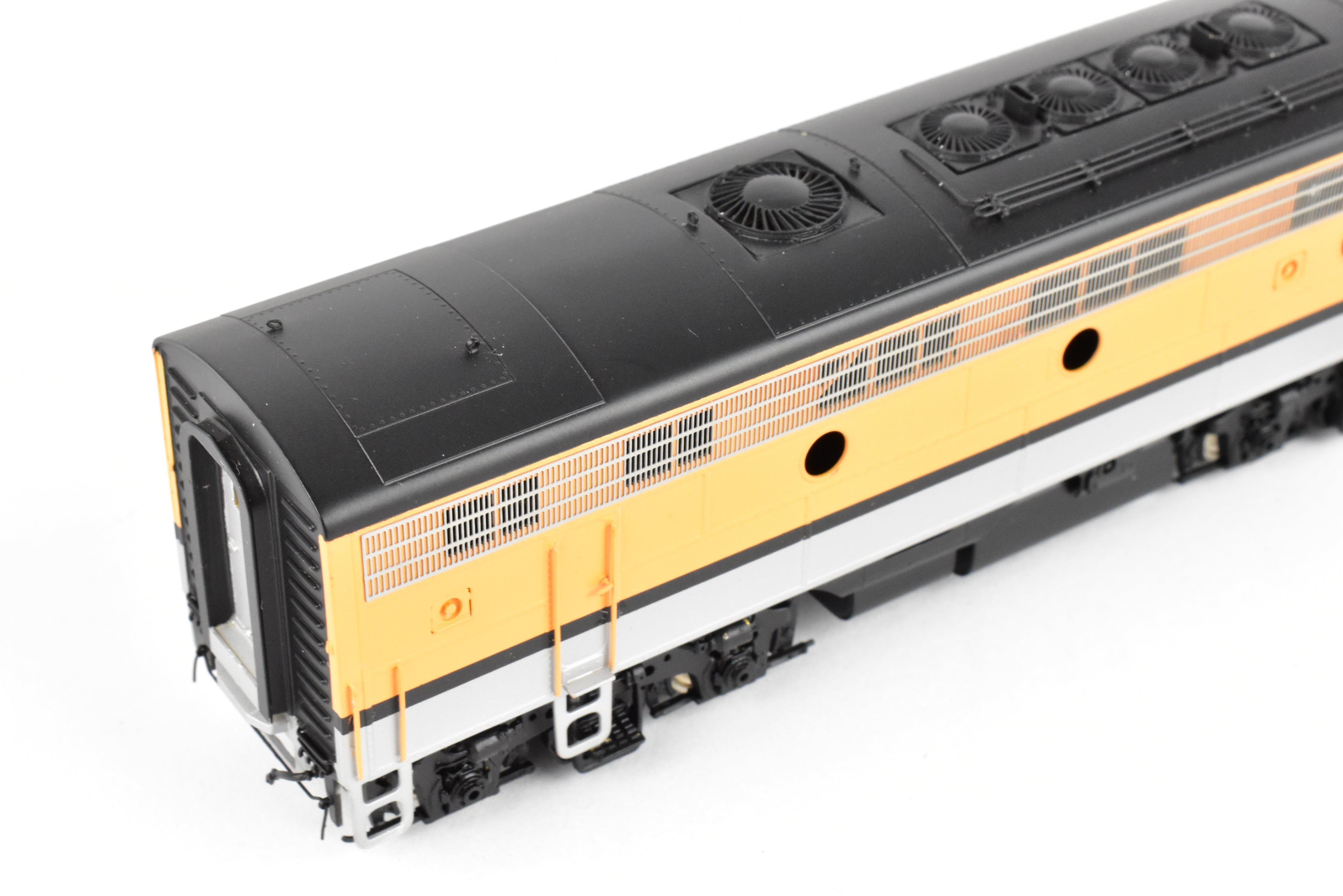 HO Scale Brass Model Train - Oriental Limited D&RGW Rio Grande EMD F9 A/B/B Set with 1750 HP Each and Factory Painted Finish