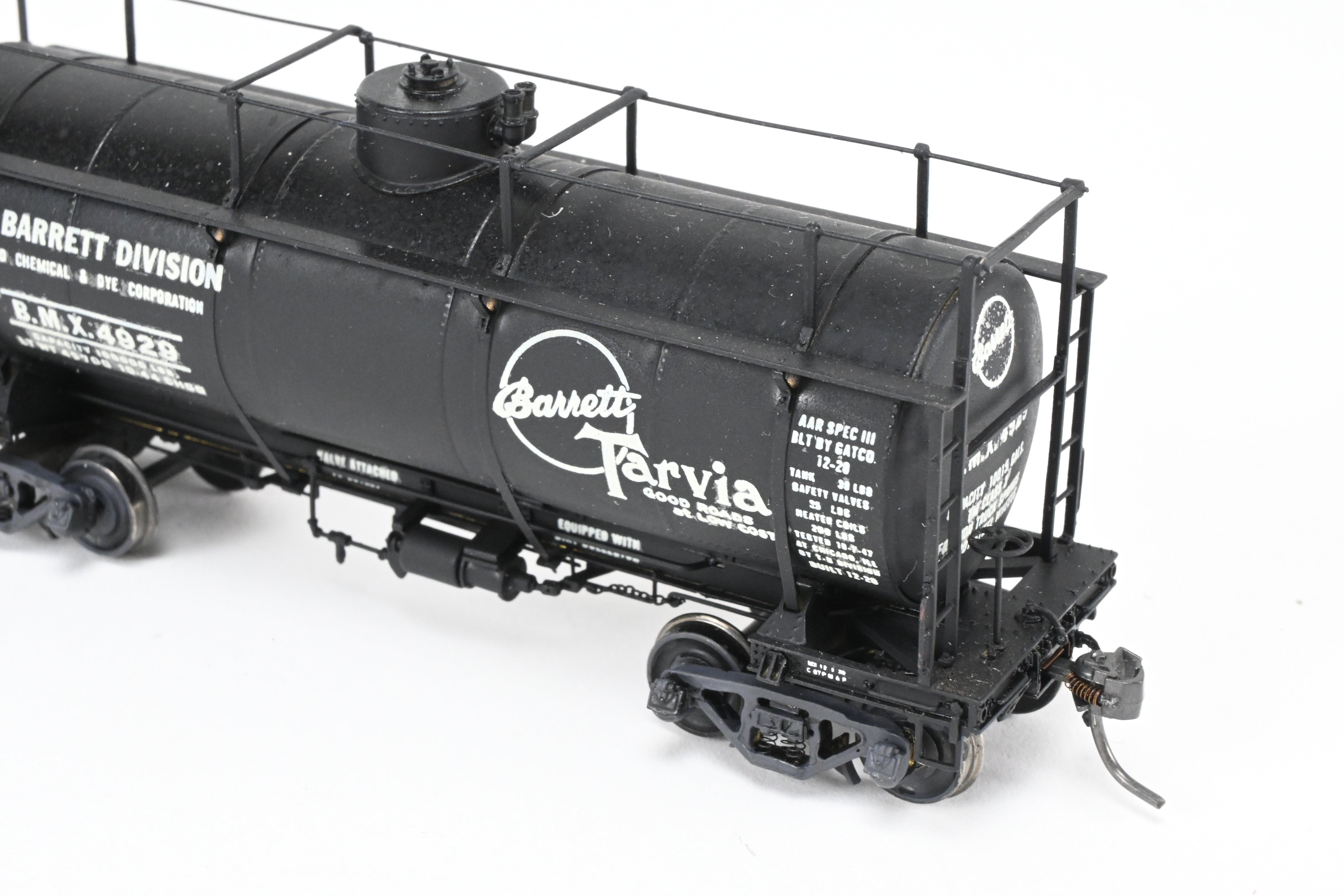 HO Brass NWSL - Northwest Short Line Logging Tank Car Custom-Painted for Barrett Tarvia