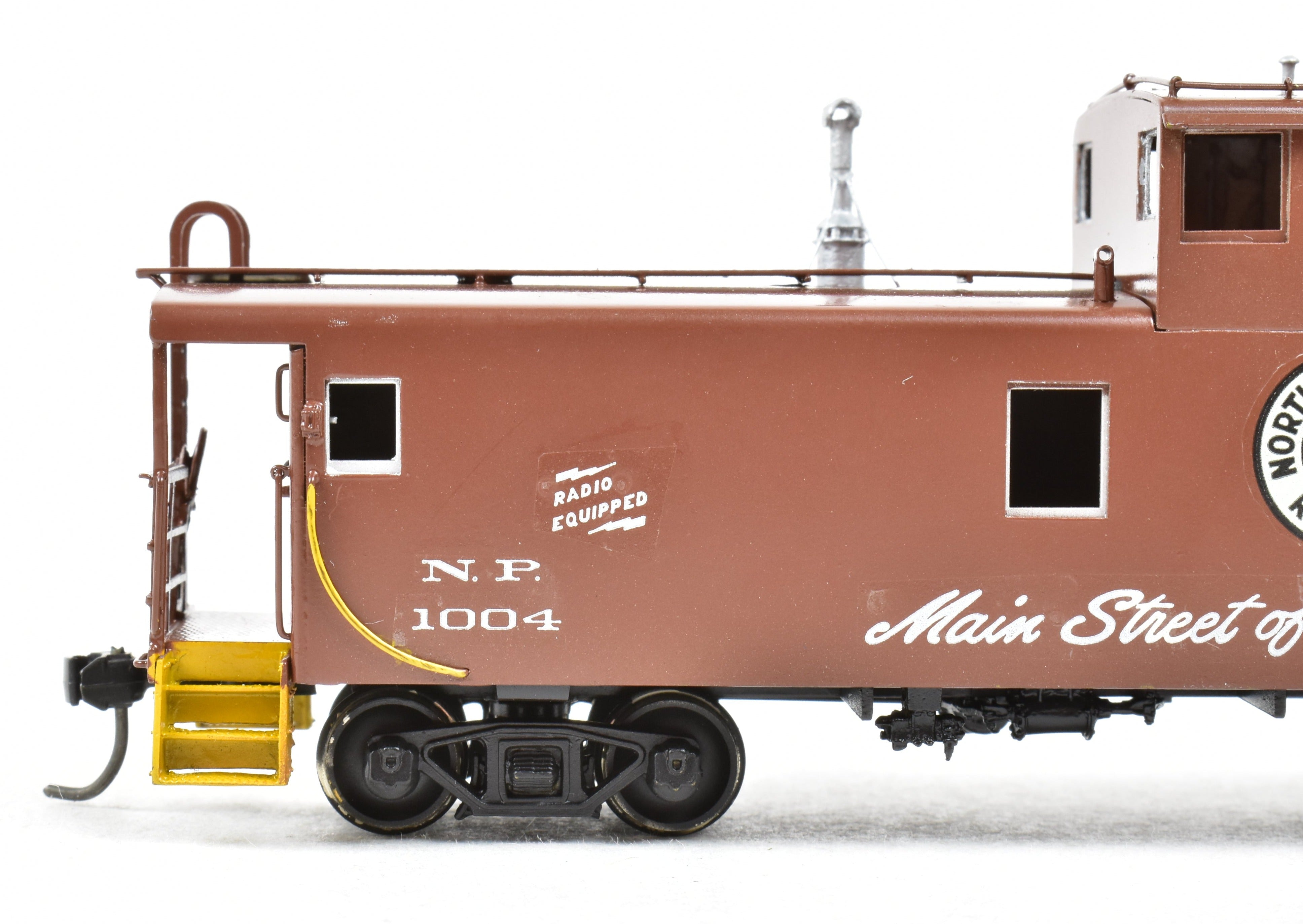 HO Scale Brass Model - Overland Models, Inc. (OMI) Northern Pacific Steel Caboose with Tall Cupola, CP No. 1004
