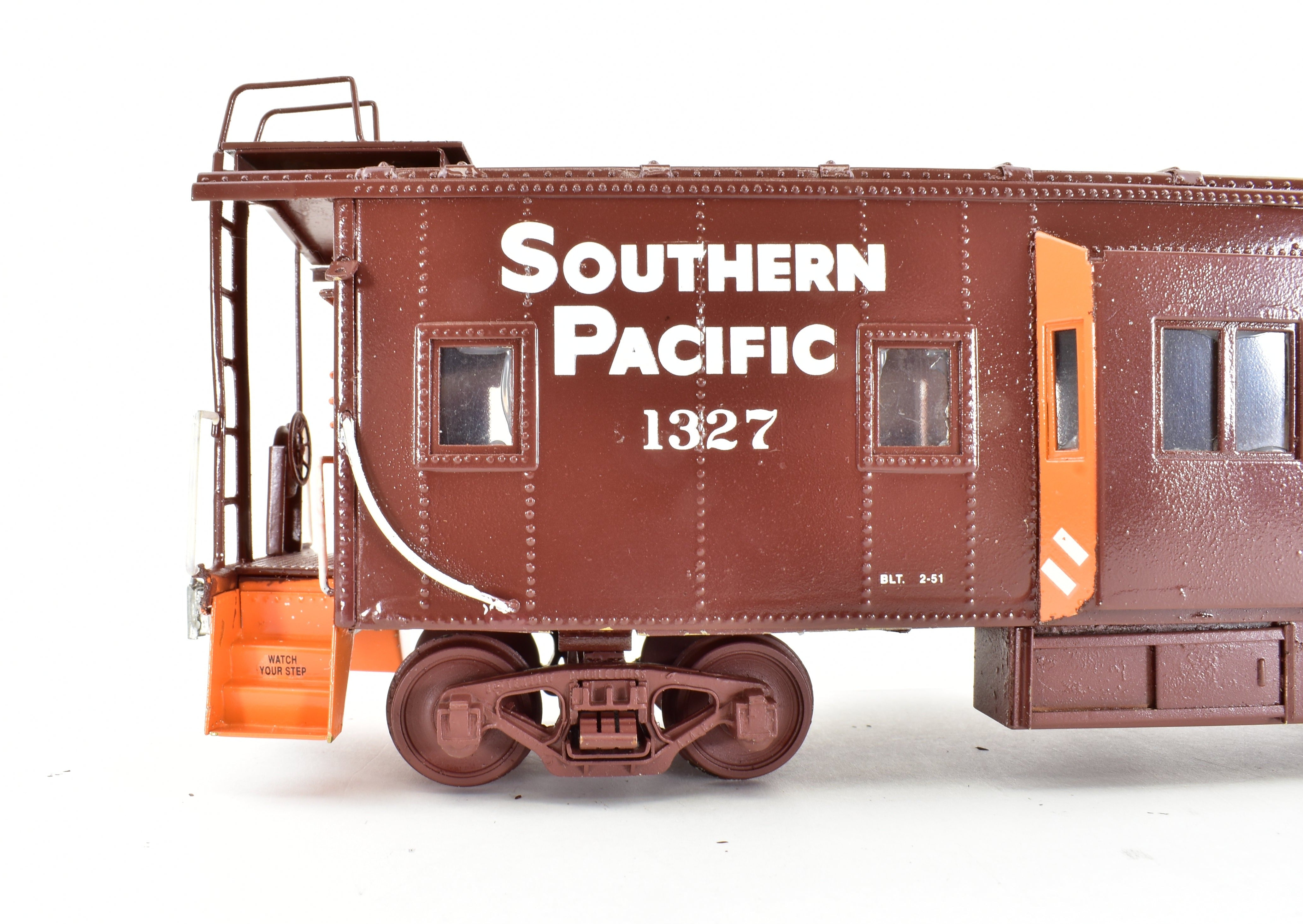 O Scale 1:48 Custom Painted Southern Pacific Bay Window Caboose Model by Max Gray in Brass with CON Max Gray SP Design - No Original Box