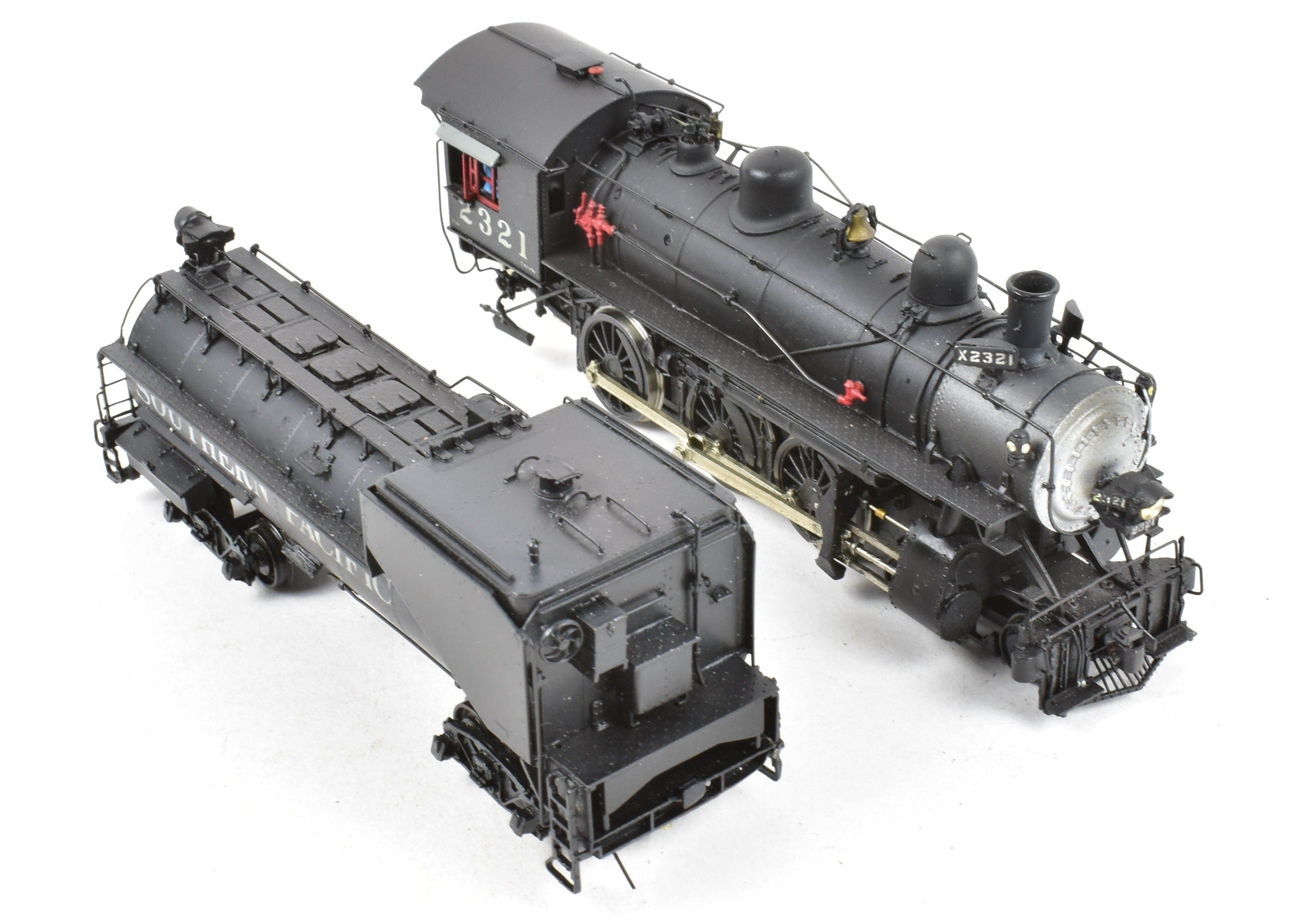 HO Scale Brass Model Train - Precision Scale Co. SP (Southern Pacific) Class T - 28 4 - 6 - 0 Factory Painted with Added DCC Functionality