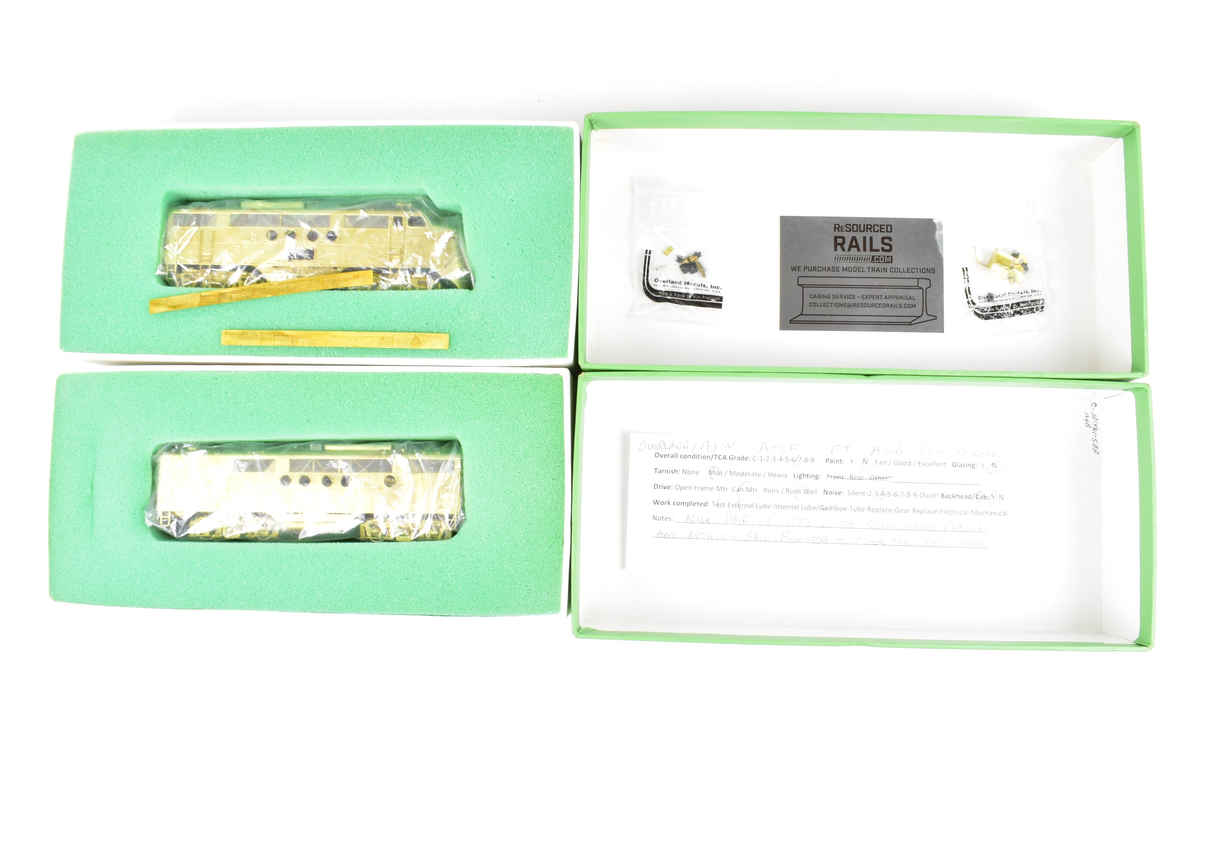 HO Brass ATSF - Santa Fe EMD FT A & B Passenger Set by Overland Models Inc.
