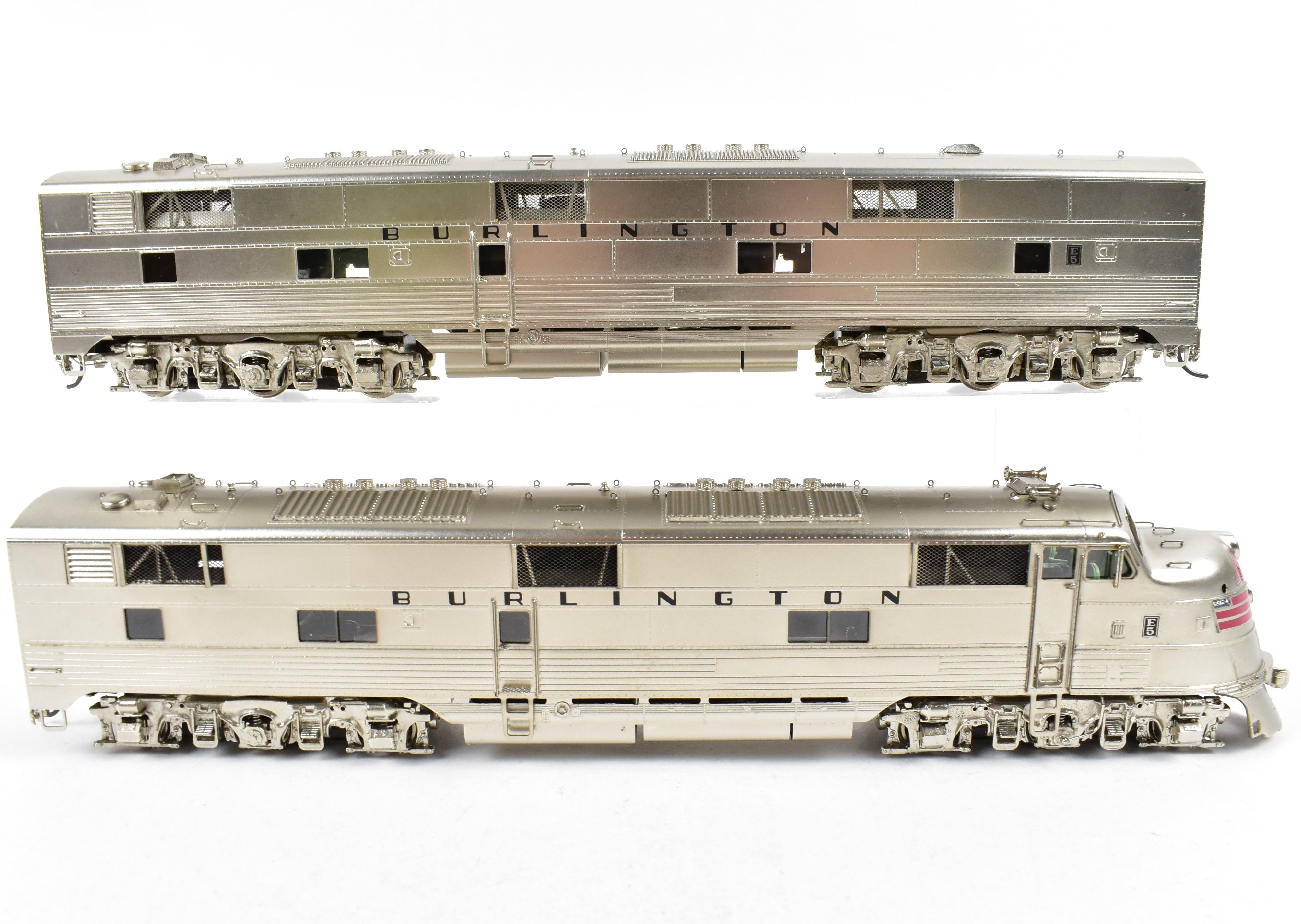 HO Scale Brass Locomotive Set - Challenger Imports CB&Q - Burlington Route EMD E5 PH - II A/B Set FP 9912A with 1960's Design Scheme
