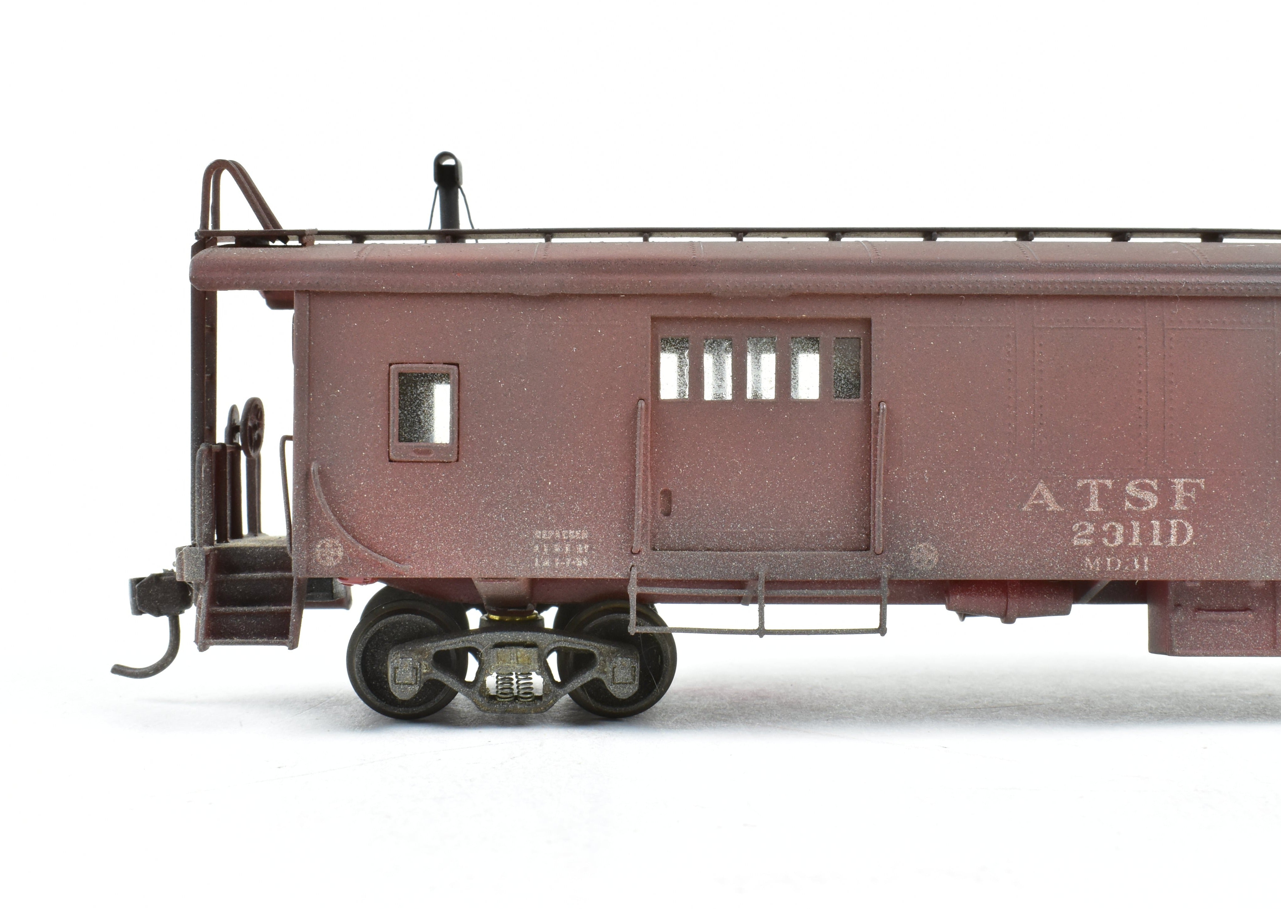 Custom Painted and Weathered HO Brass ATSF - Santa Fe Transfer Caboose by Hallmark Models