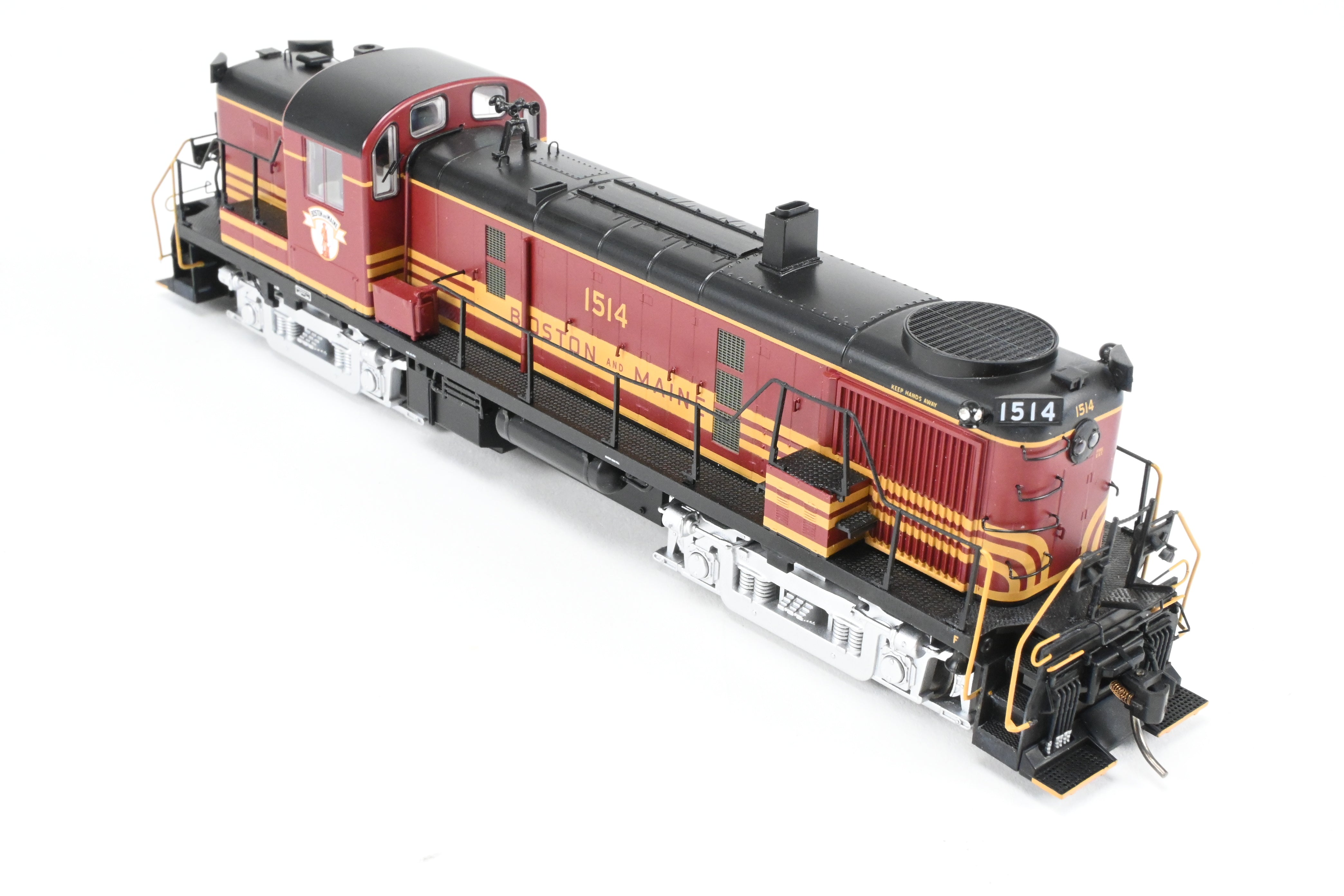 HO Scale Bowser Executive Line Boston & Maine Alco RS - 3 Phase III Model Train Engine with ESU DCC & Sound, Factory Painted as No. 1514