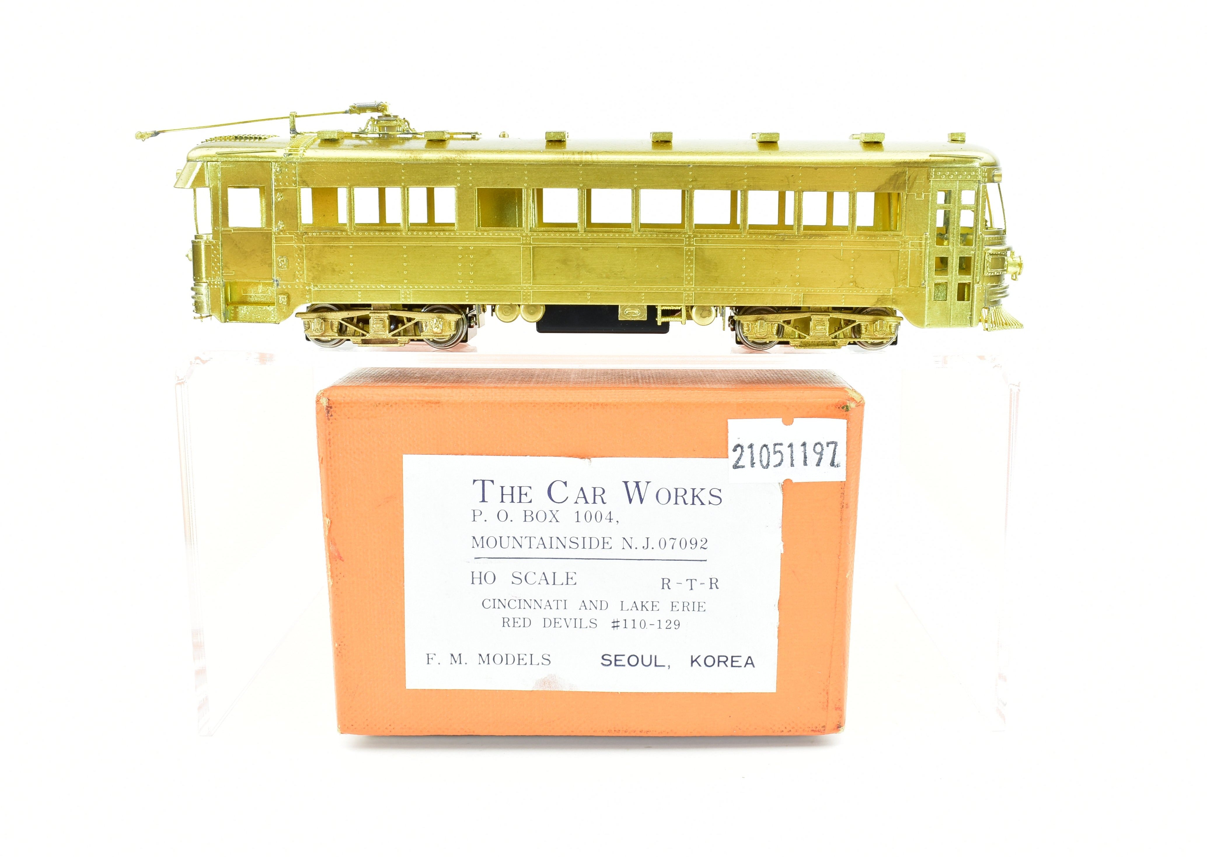 HO Scale Brass Electric Car: Cincinnati & Lake Erie Red Devils #110 - 129