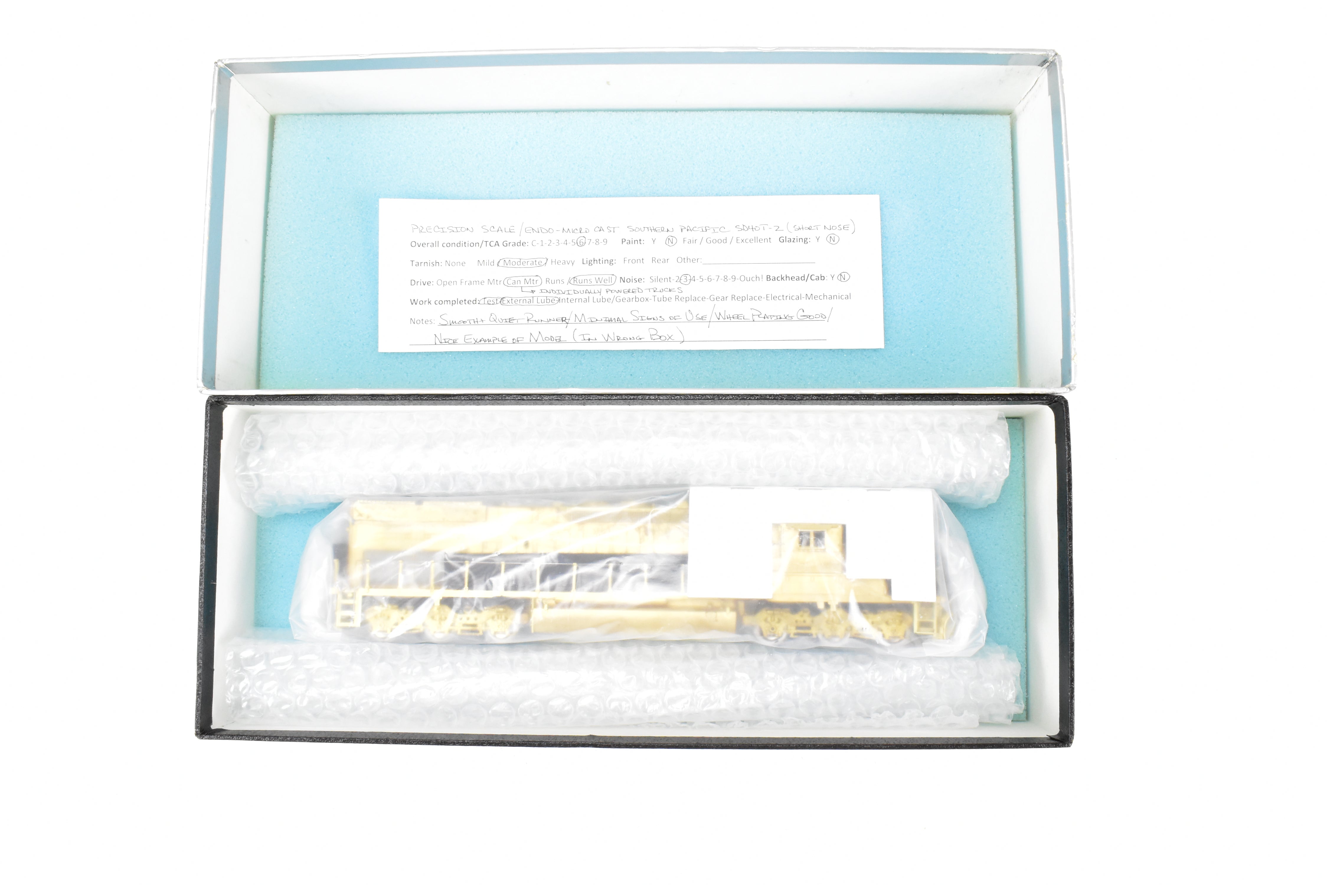 HO Scale Brass Precision Scale Co. Model Train - Southern Pacific EMD SD40T - 2 Short Nose Diesel with Incorrect Packaging