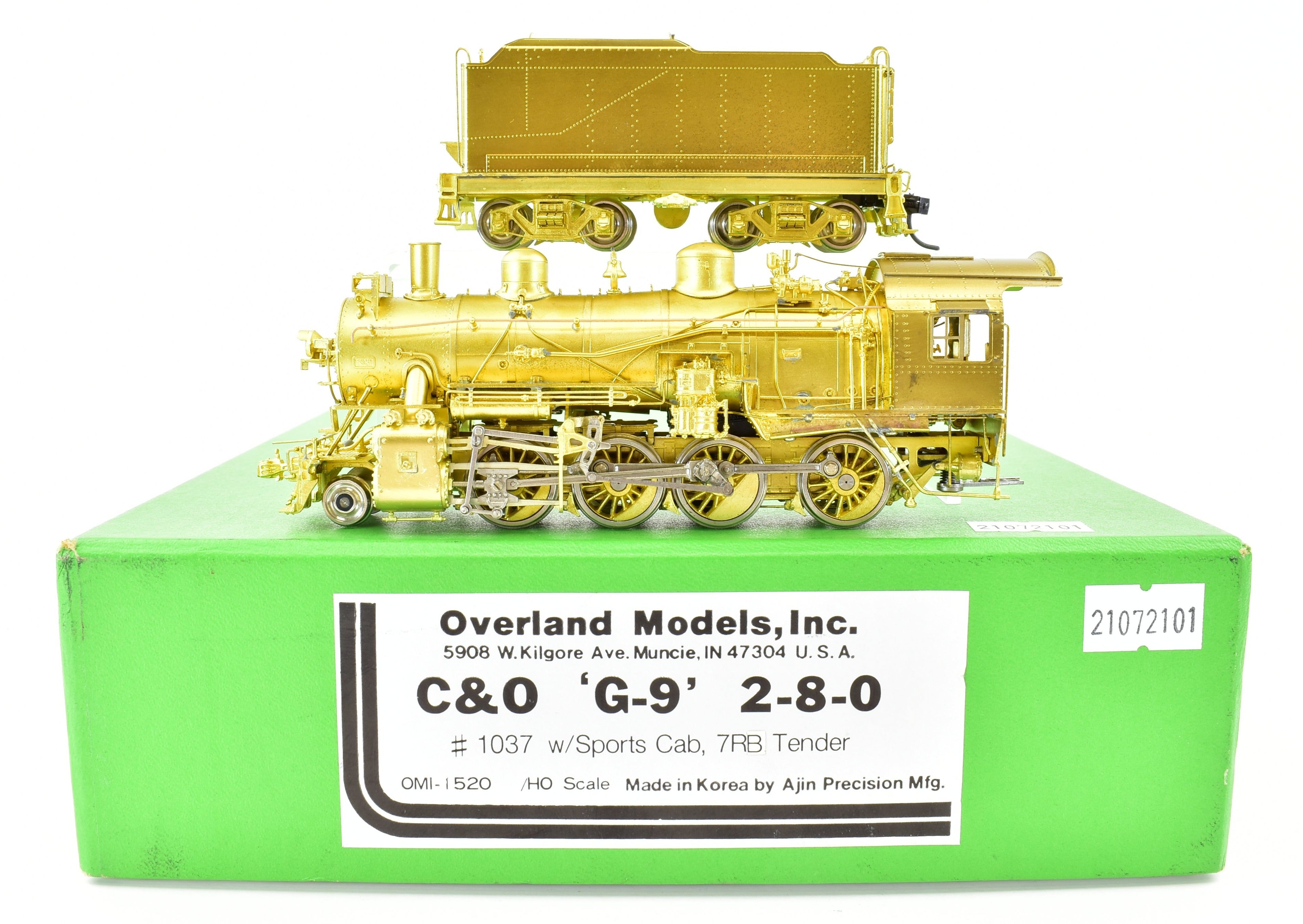 HO Scale Brass OMI Overland Models C&O Chesapeake & Ohio G-9 2-8-0 Locomotive