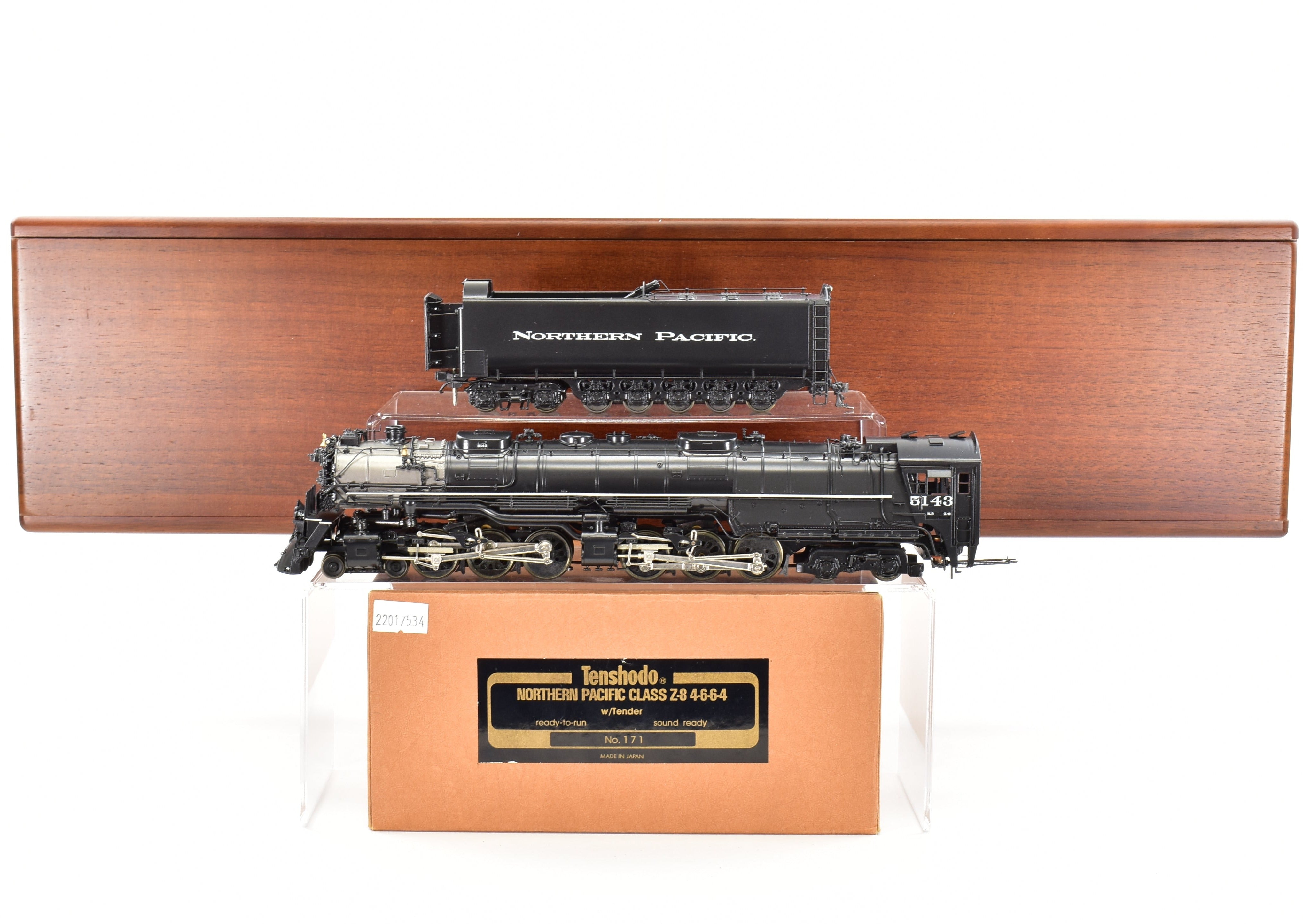 HO Scale Brass Model Train - PFM Northern Pacific Class Z - 8 4 - 6 - 6 - 4 FP from Tenshodo, 1995 Production Run